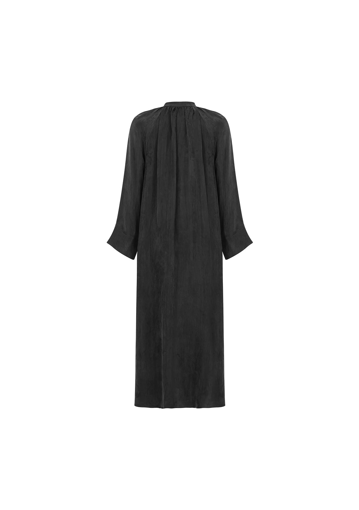 Antrasit Luxe Tencel™ Reglan Kol Elbise