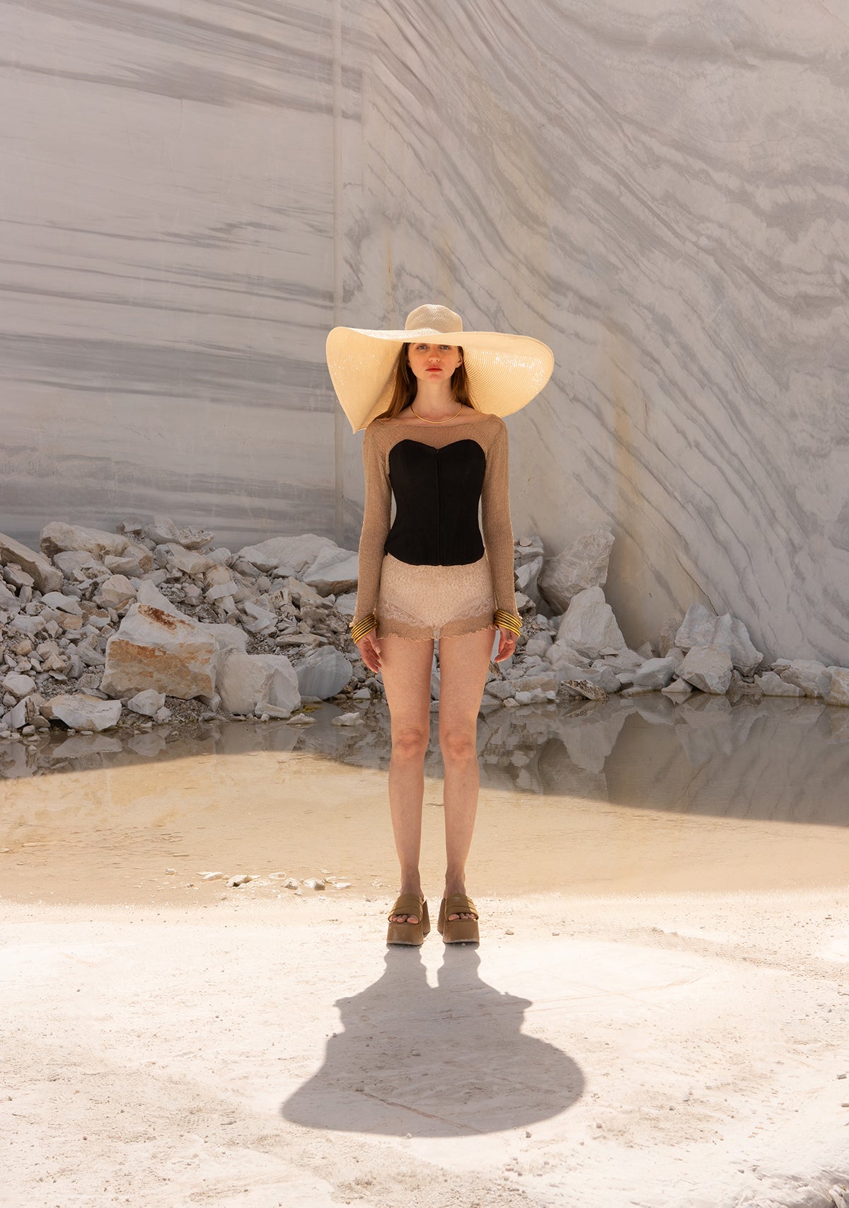 Beige Bali Breeze Mini Dress