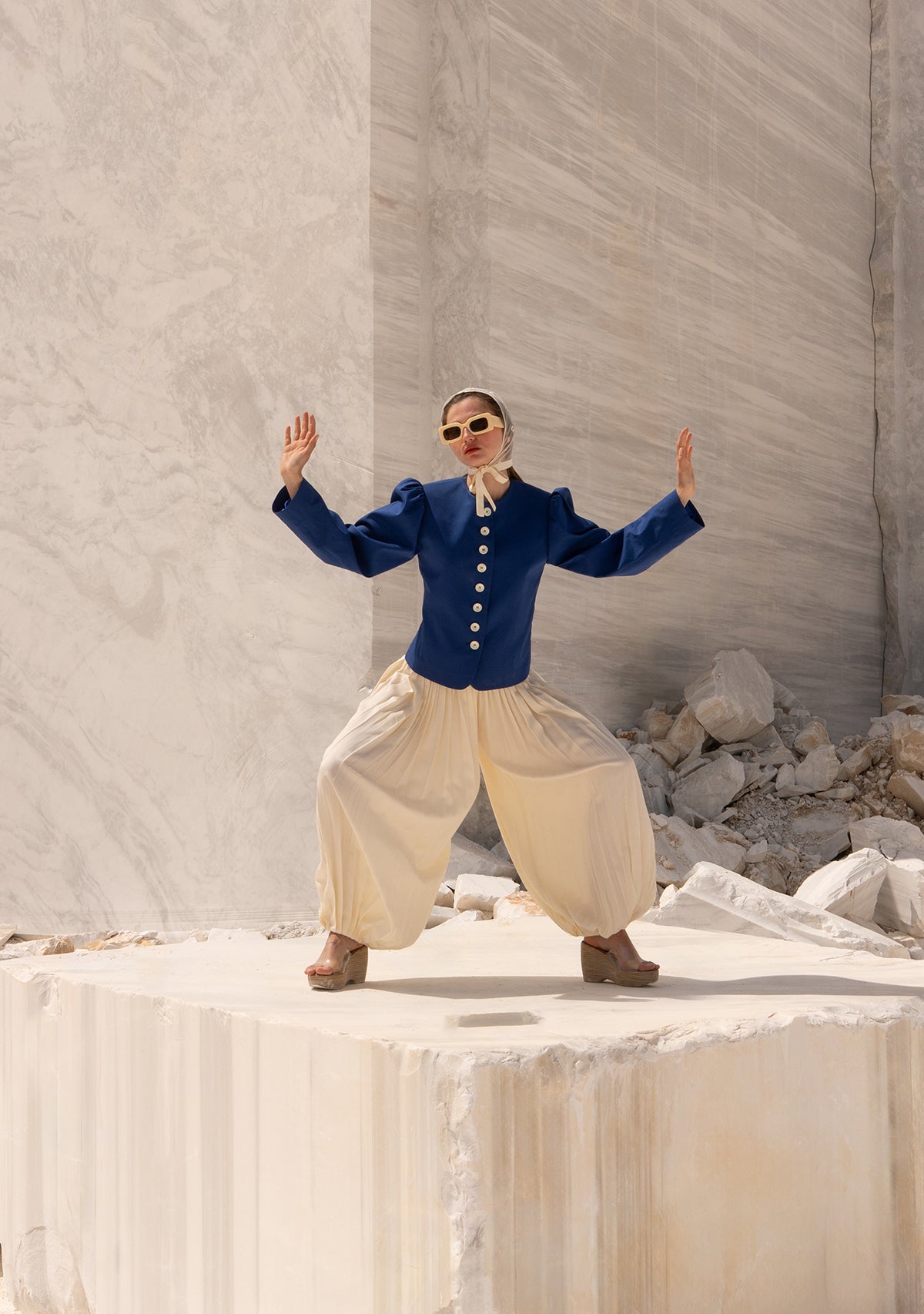 Cream Laughing Oracle Trousers
