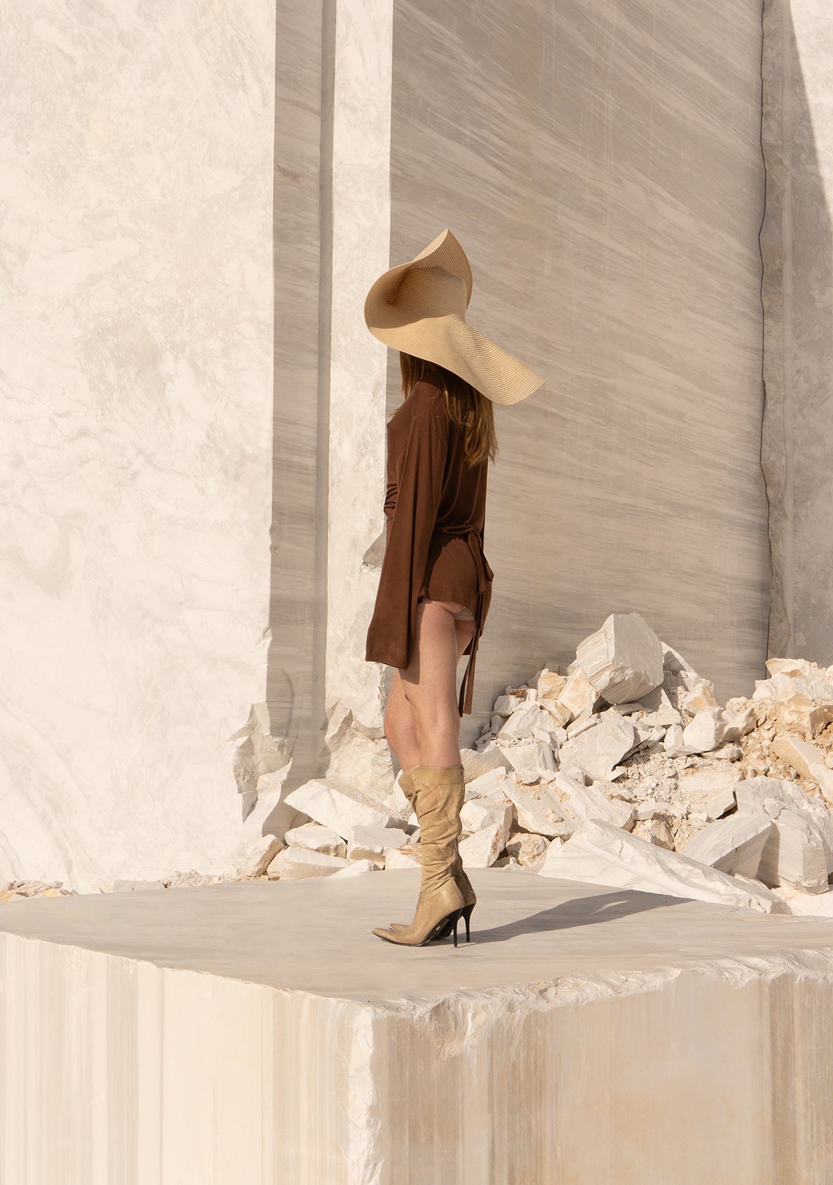 Brown Wrap Shirt