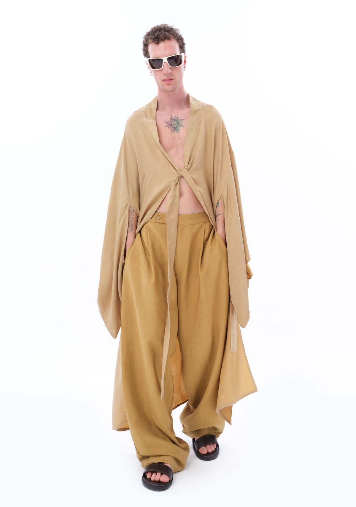 Açık Yeşil Luxe Tencel™ Kimono