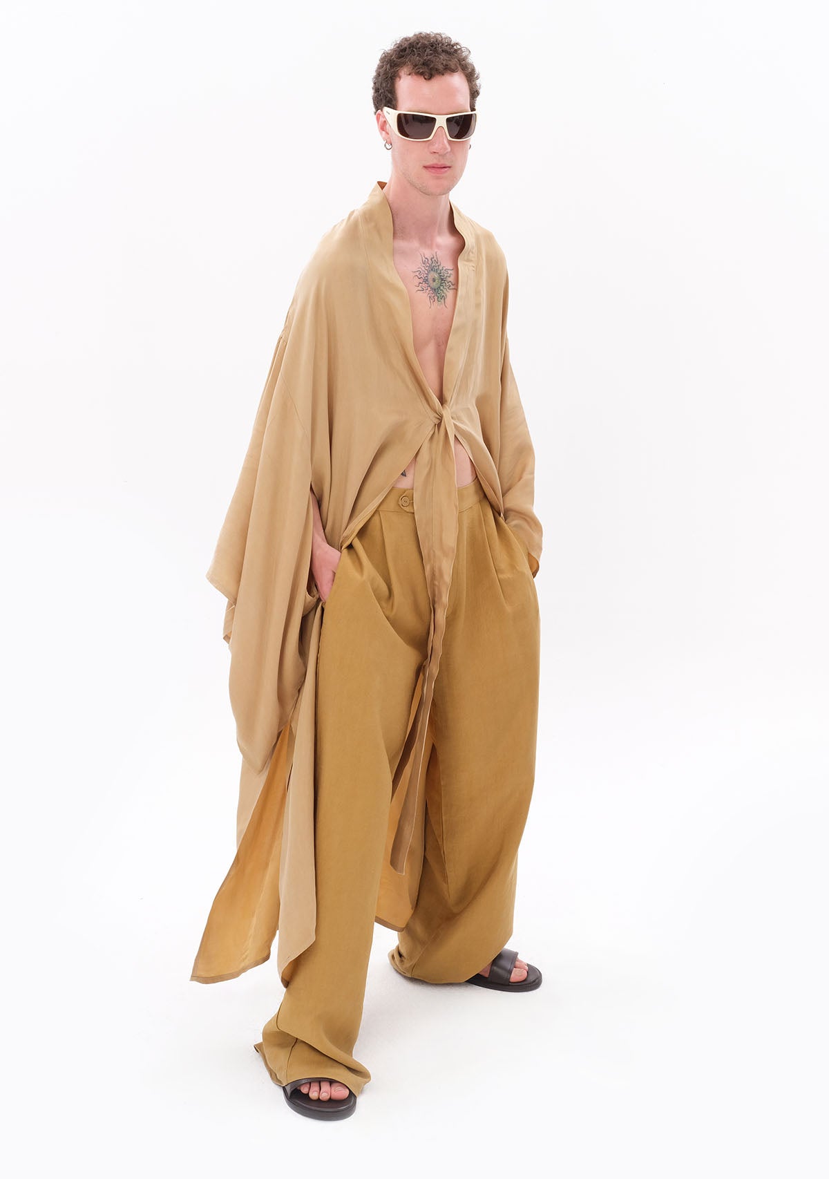 Açık Yeşil Luxe Tencel™ Kimono