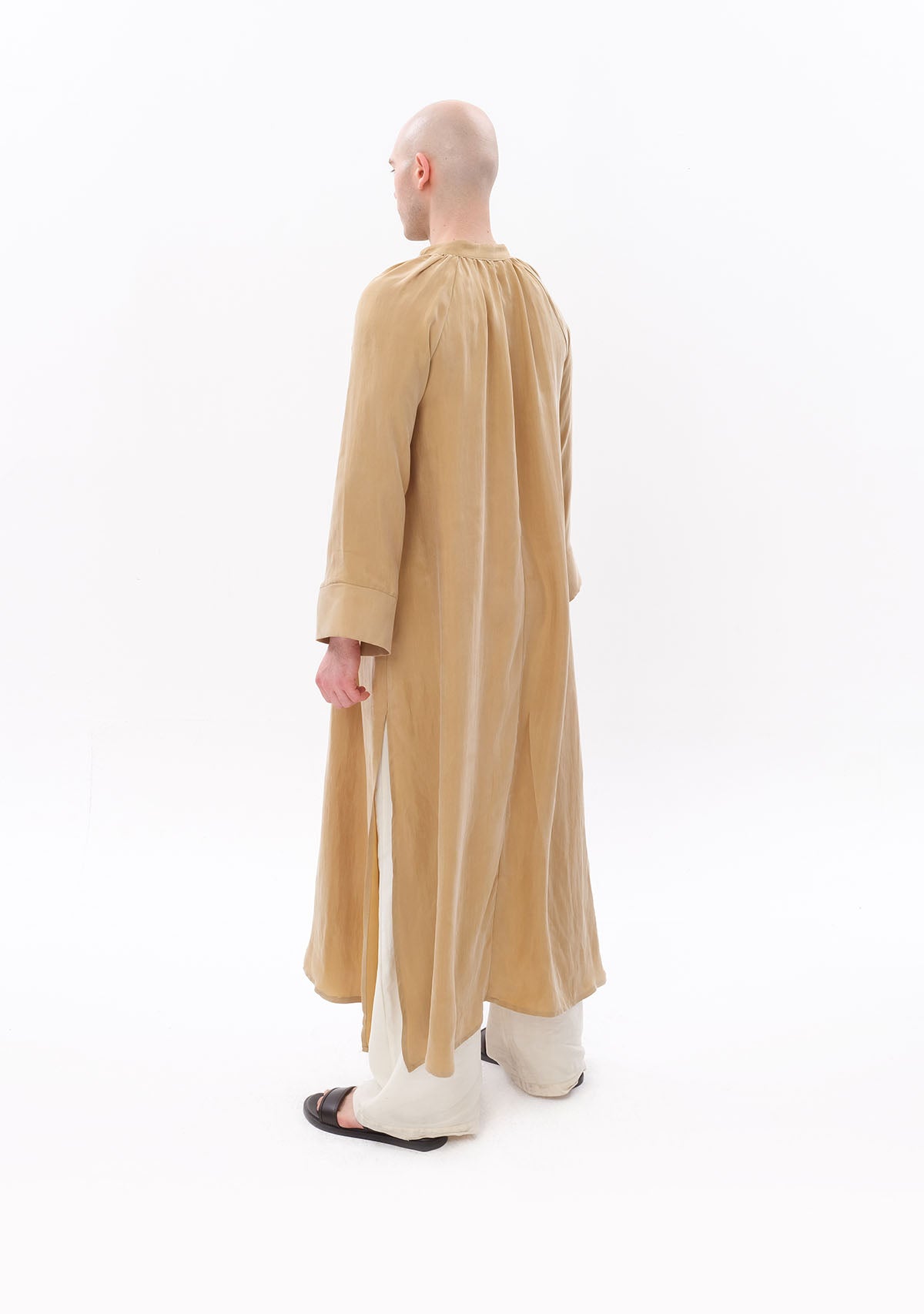 Bej Luxe Tencel™ Reglan Kol Elbise