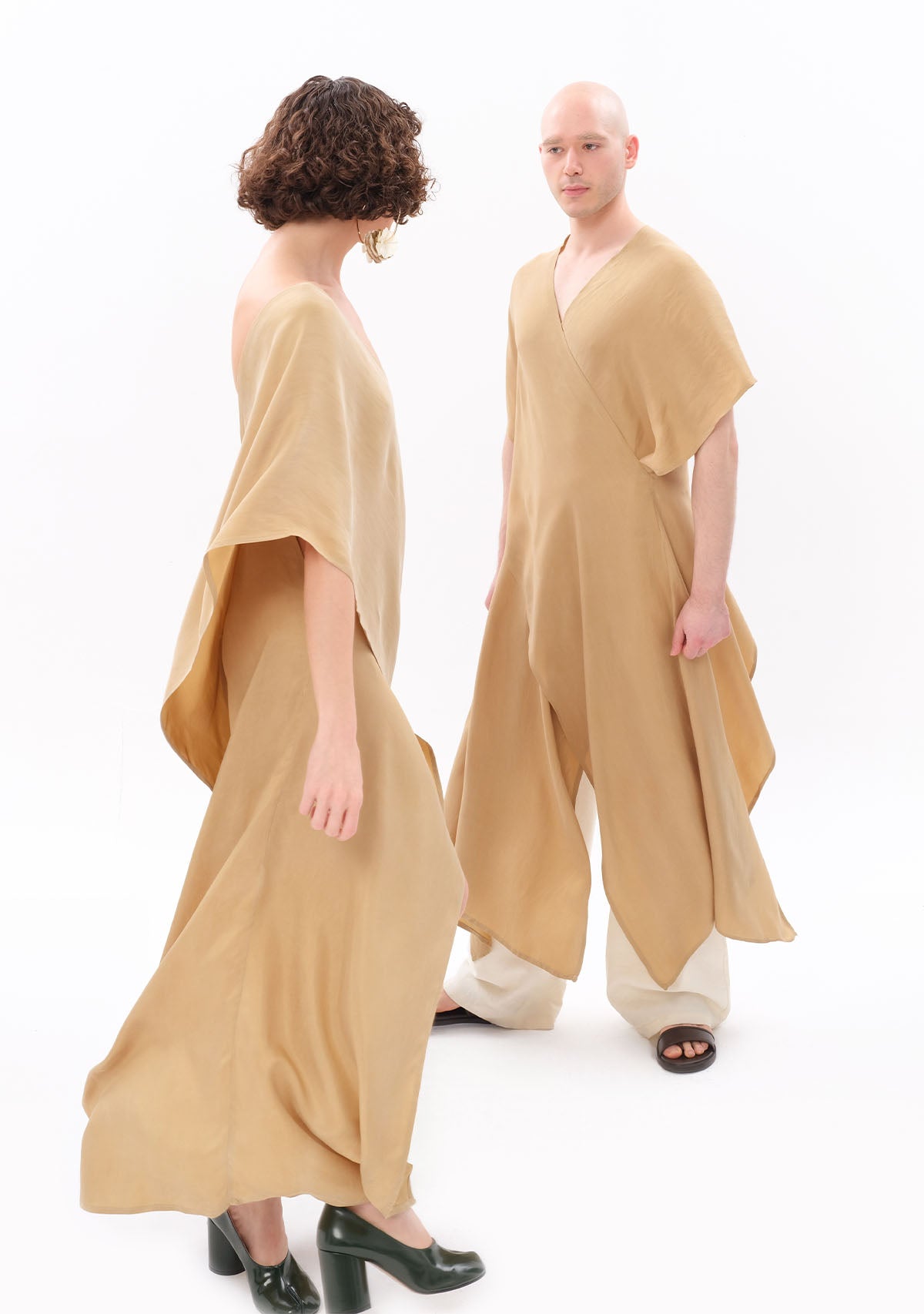 Bej Luxe Tencel™ Elbise