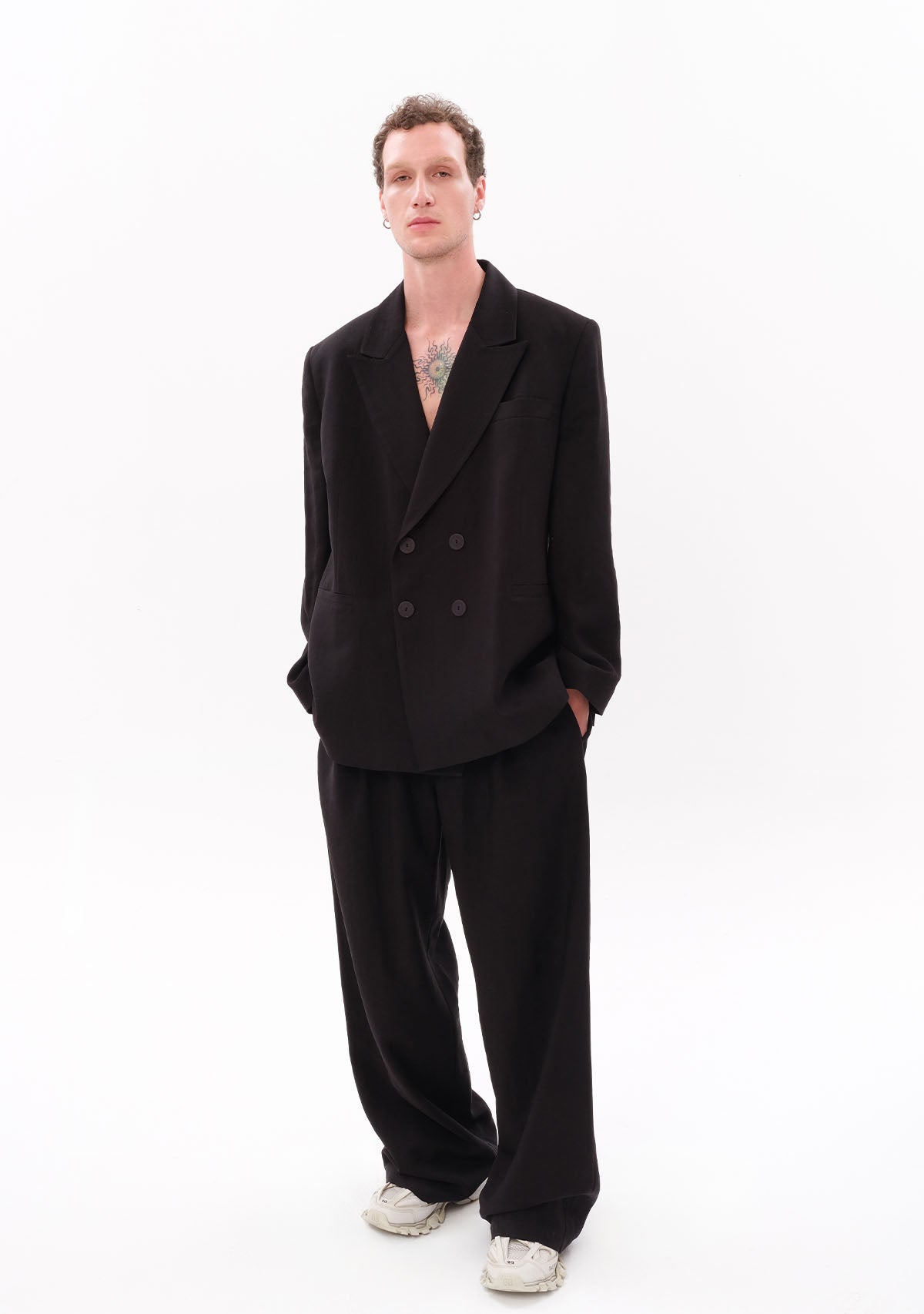 Siyah Tencel™ Blazer