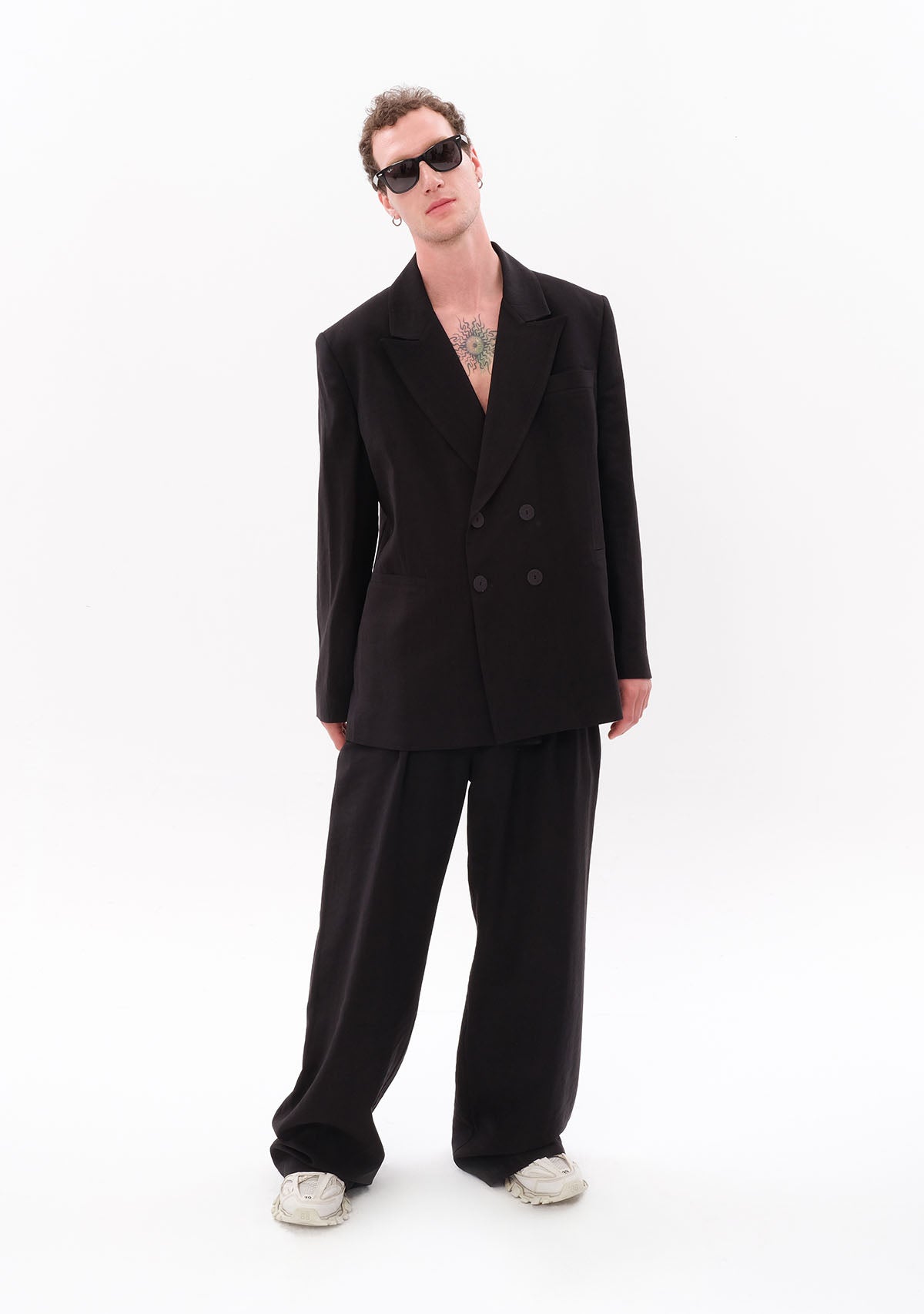 Siyah Tencel™ Blazer