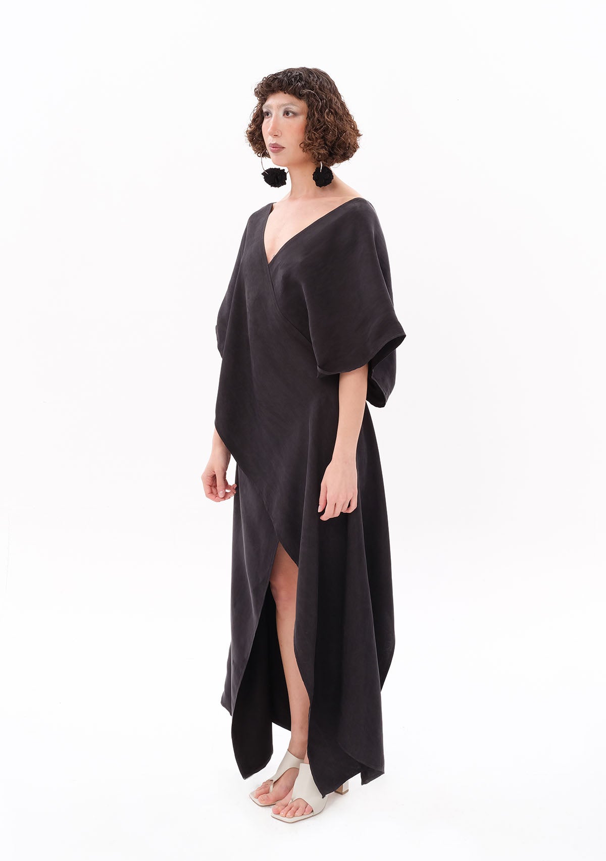 Antrasit Luxe Tencel™ Elbise