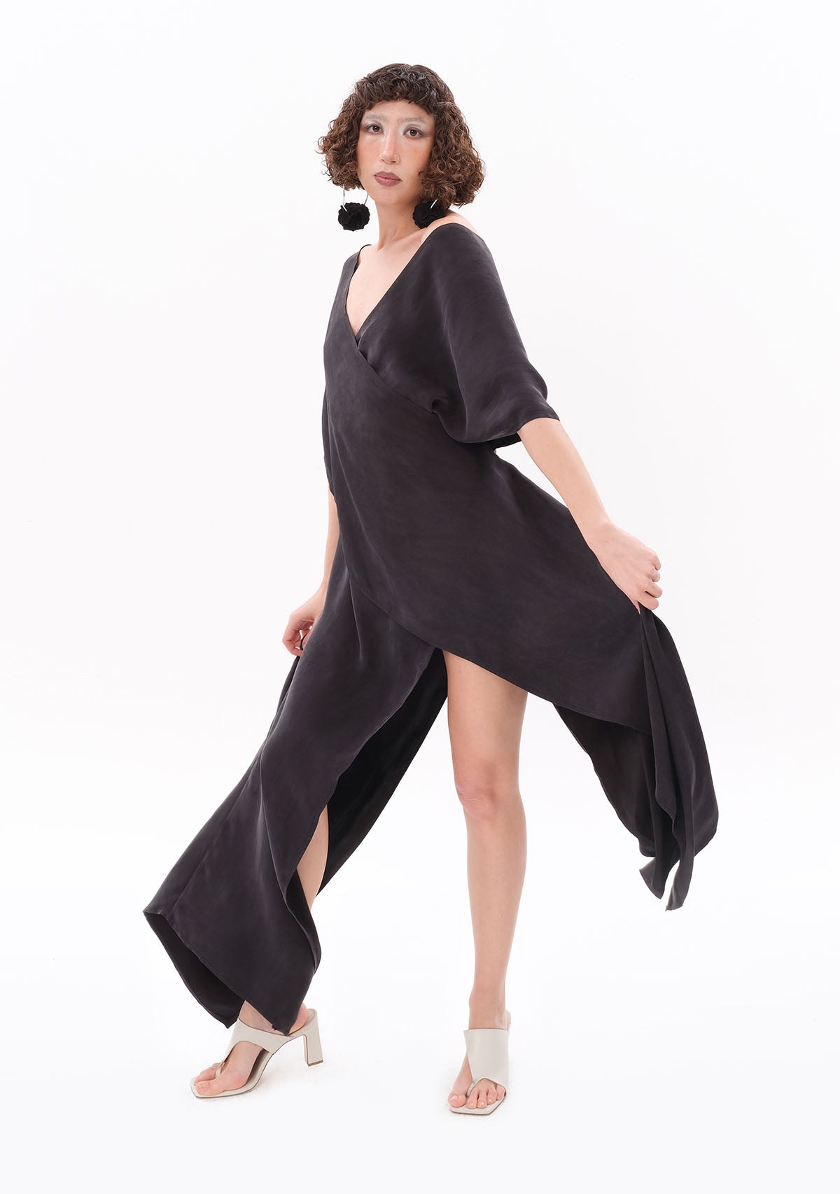 Antrasit Luxe Tencel™ Elbise
