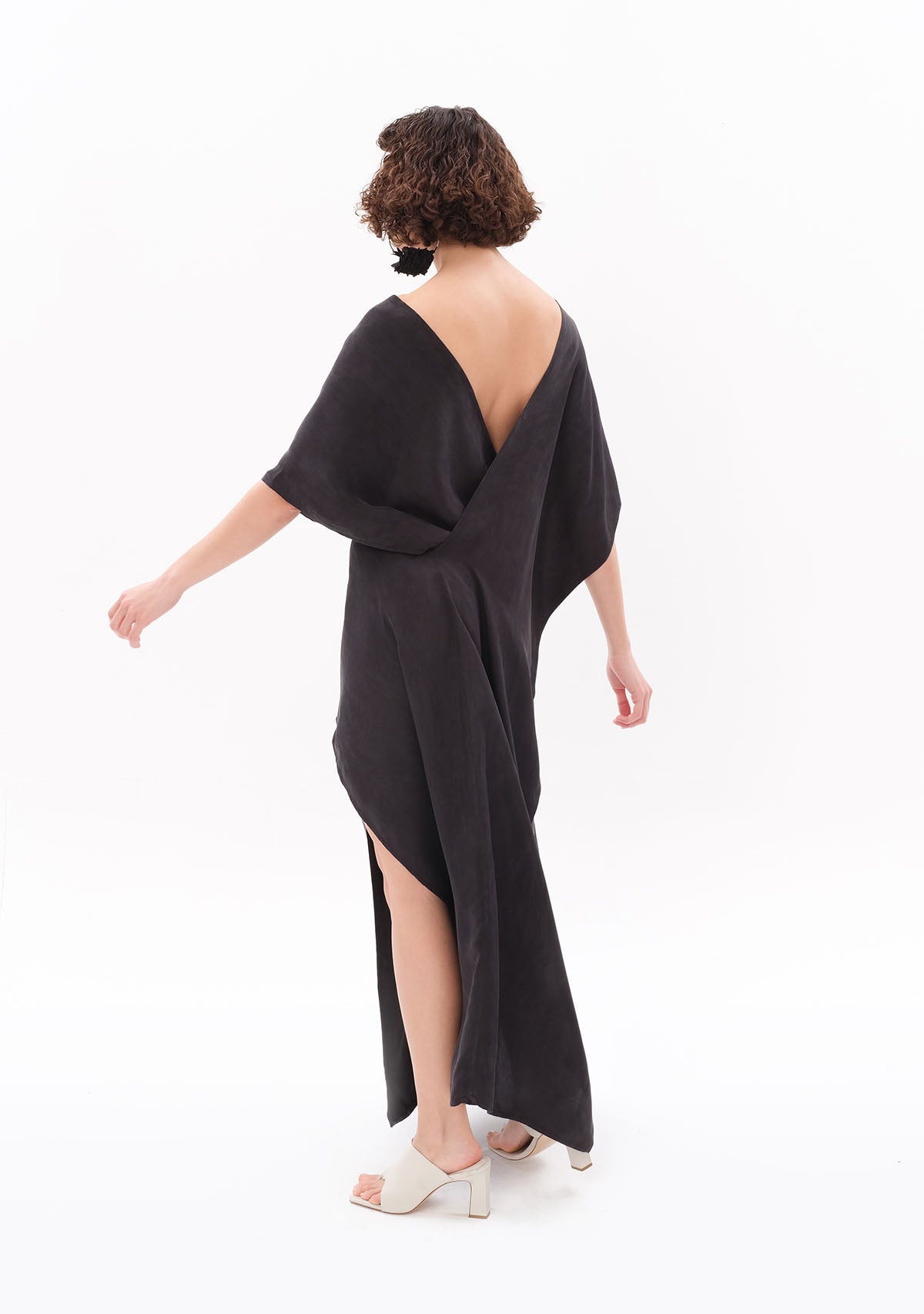 Antrasit Luxe Tencel™ Elbise