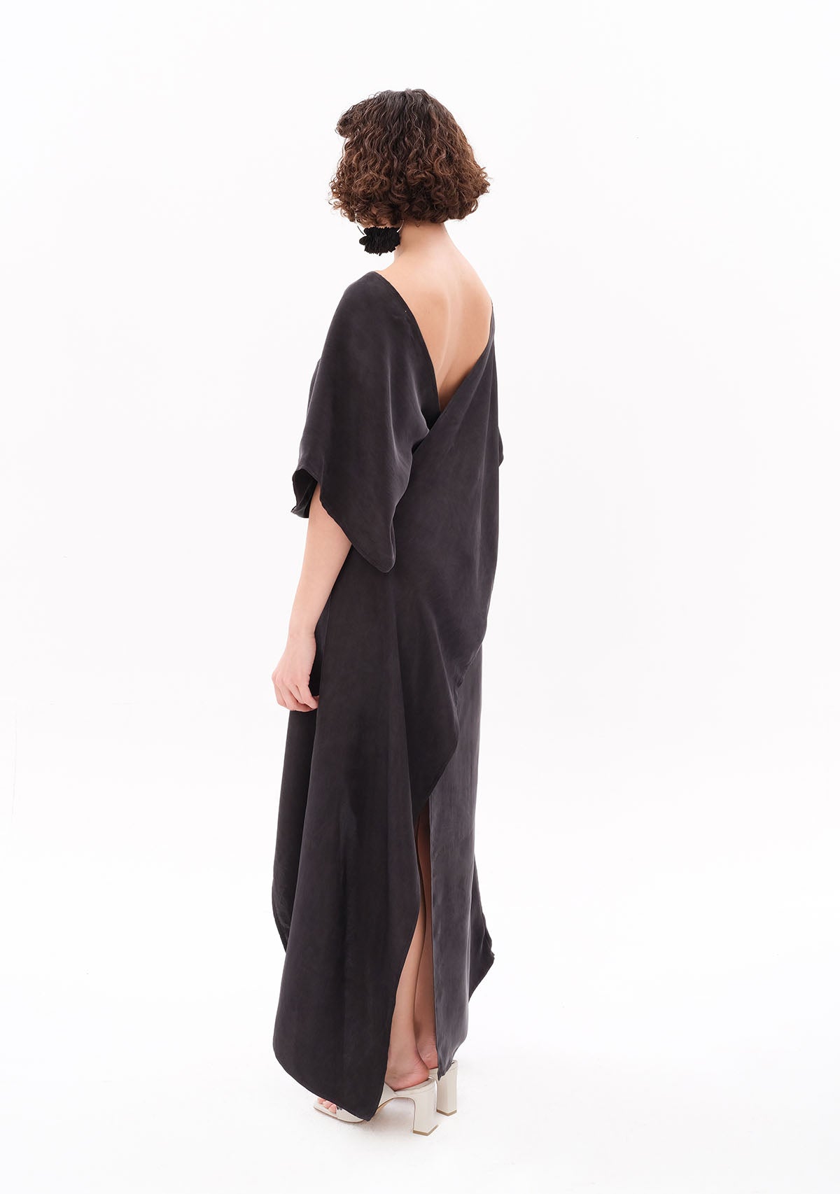 Antrasit Luxe Tencel™ Elbise