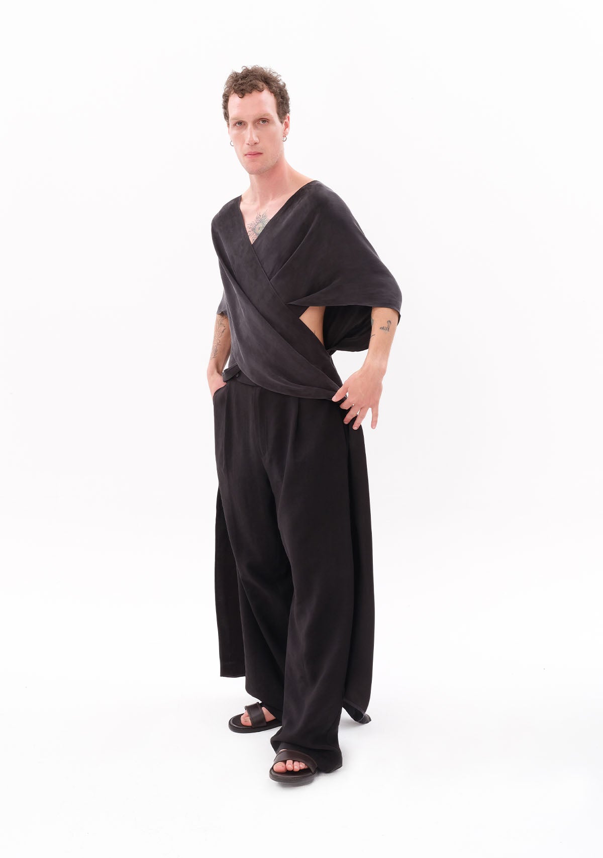 Antrasit Luxe Tencel™ Elbise