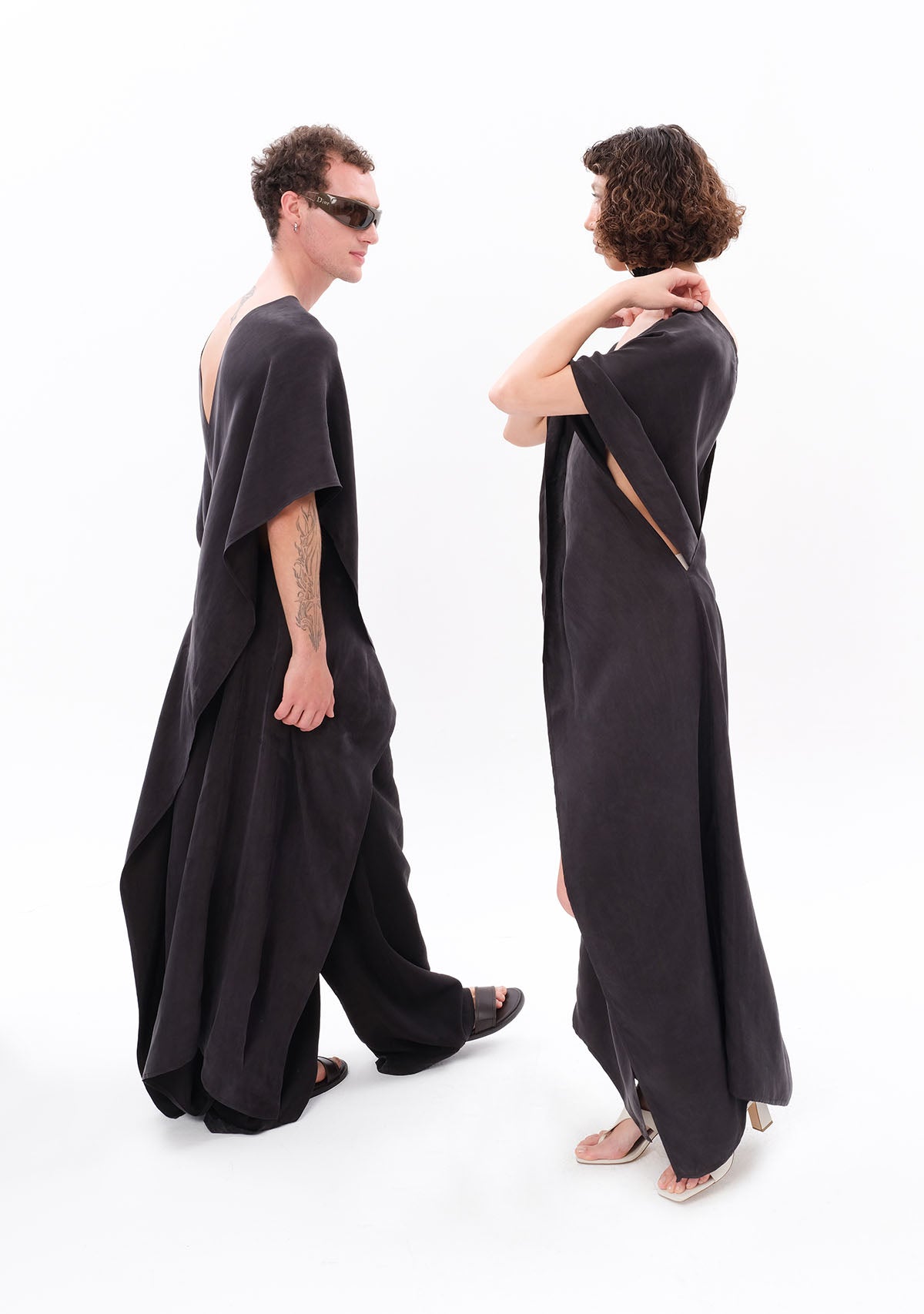 Antrasit Luxe Tencel™ Elbise