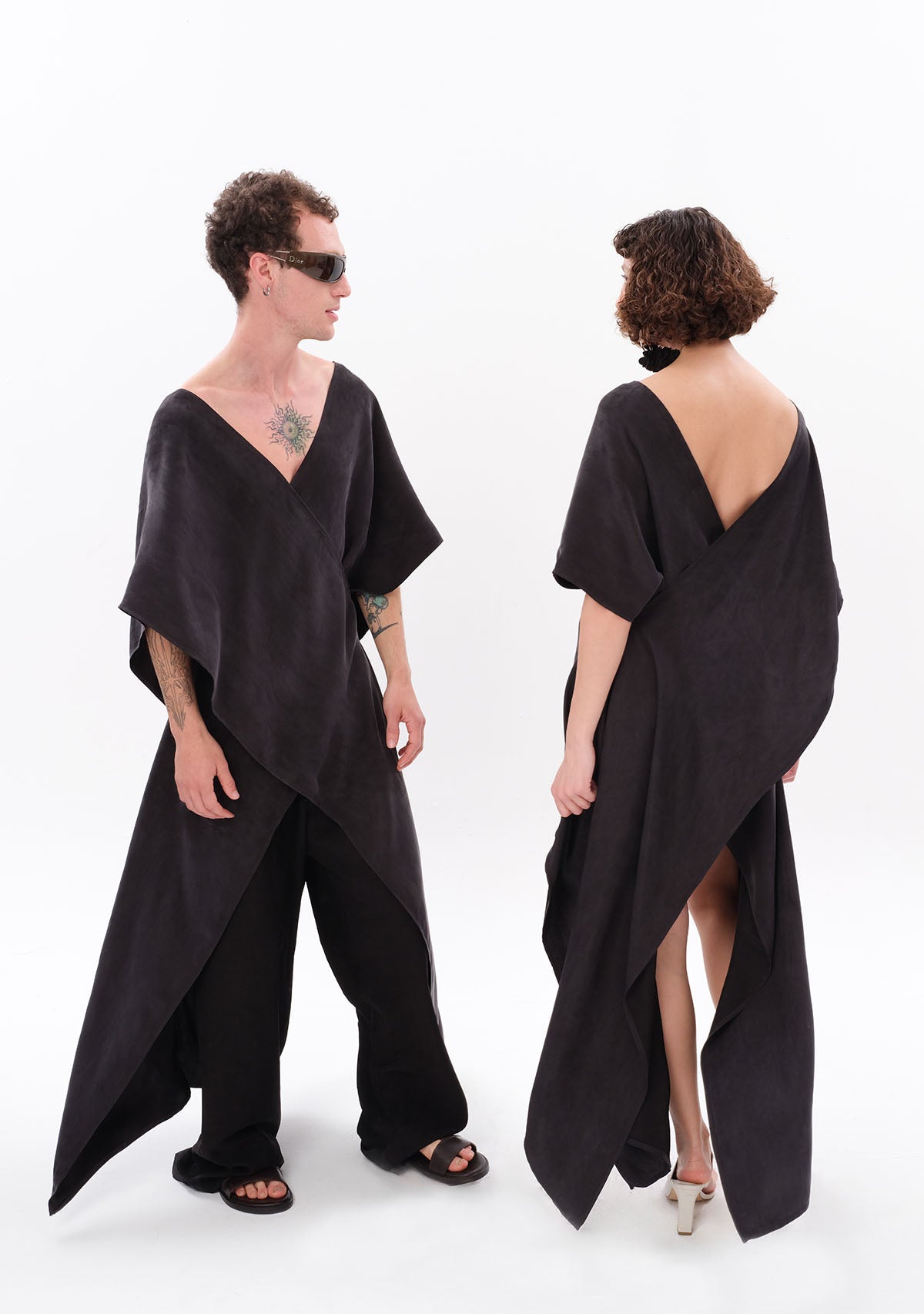 Antrasit Luxe Tencel™ Elbise