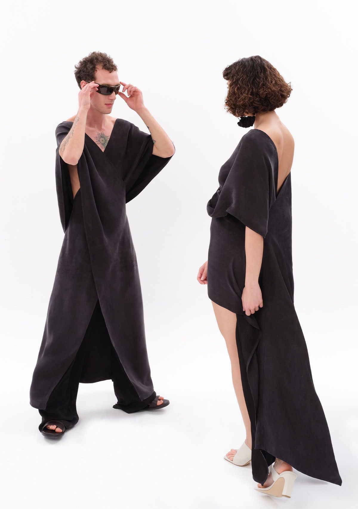 Antrasit Luxe Tencel™ Elbise