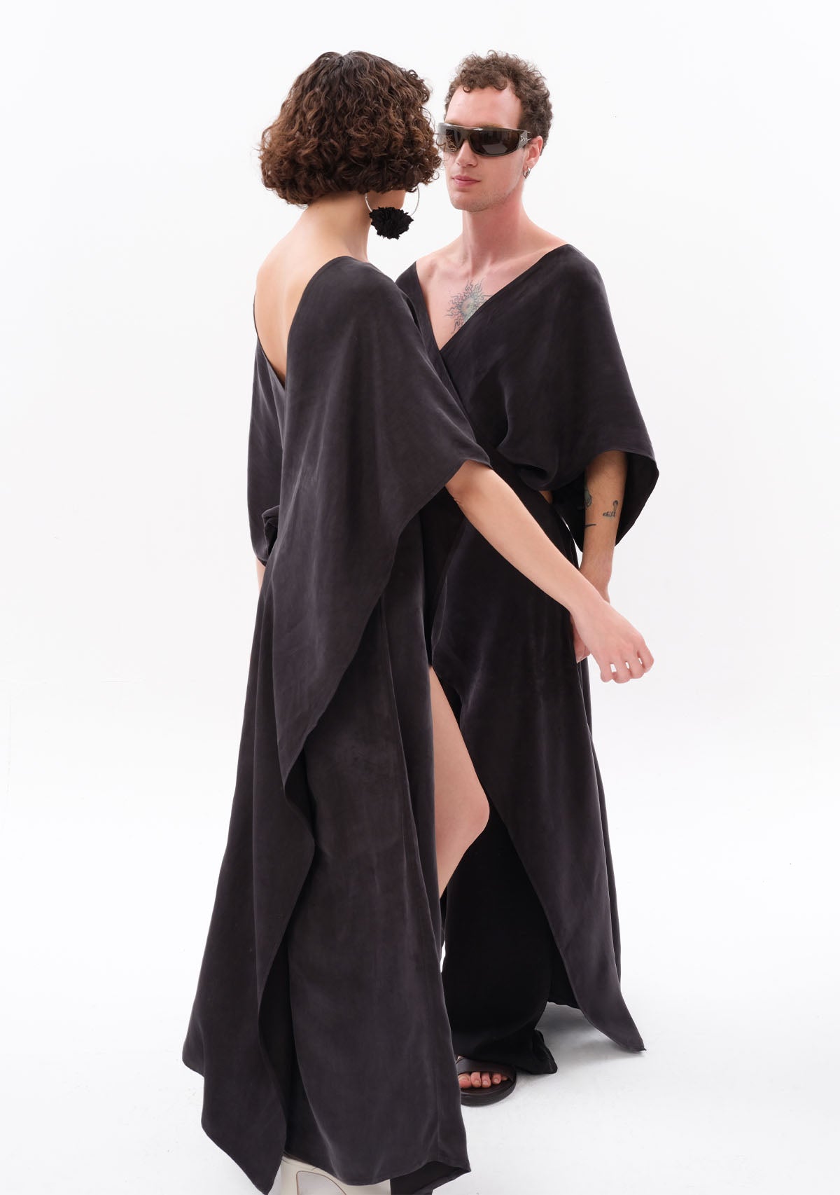 Antrasit Luxe Tencel™ Elbise