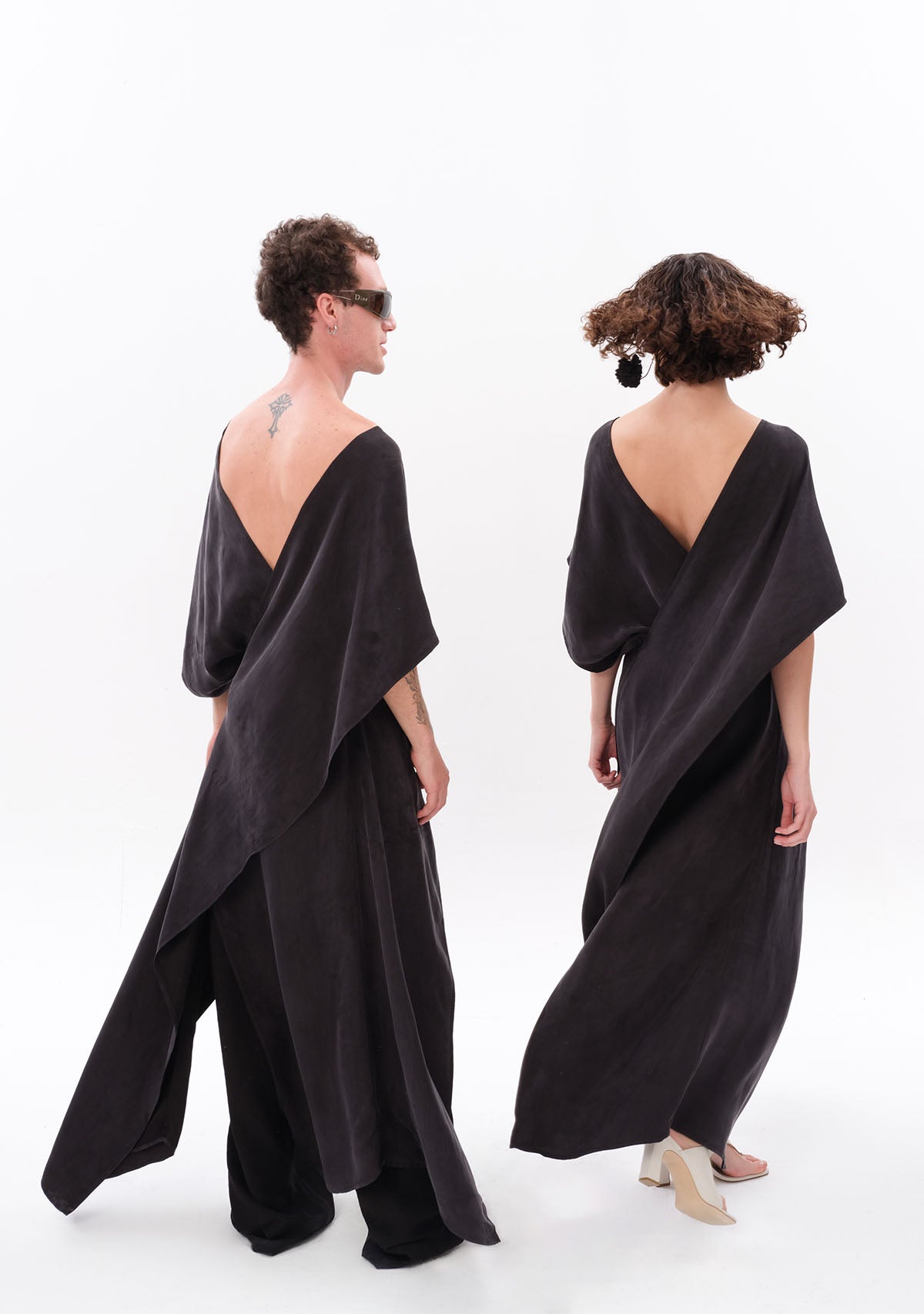 Antrasit Luxe Tencel™ Elbise