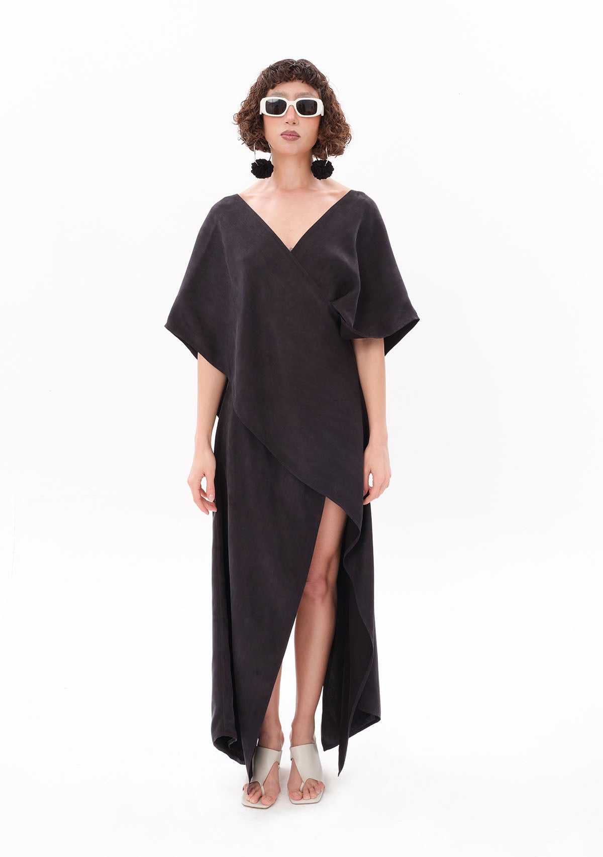 Antrasit Luxe Tencel™ Elbise
