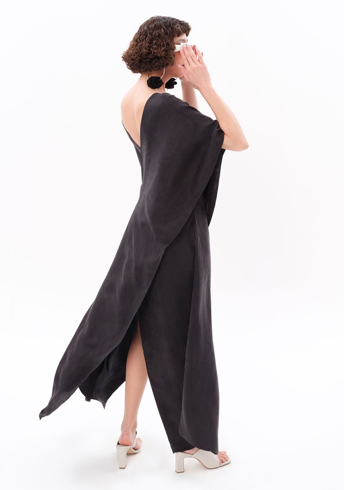 Antrasit Luxe Tencel™ Elbise