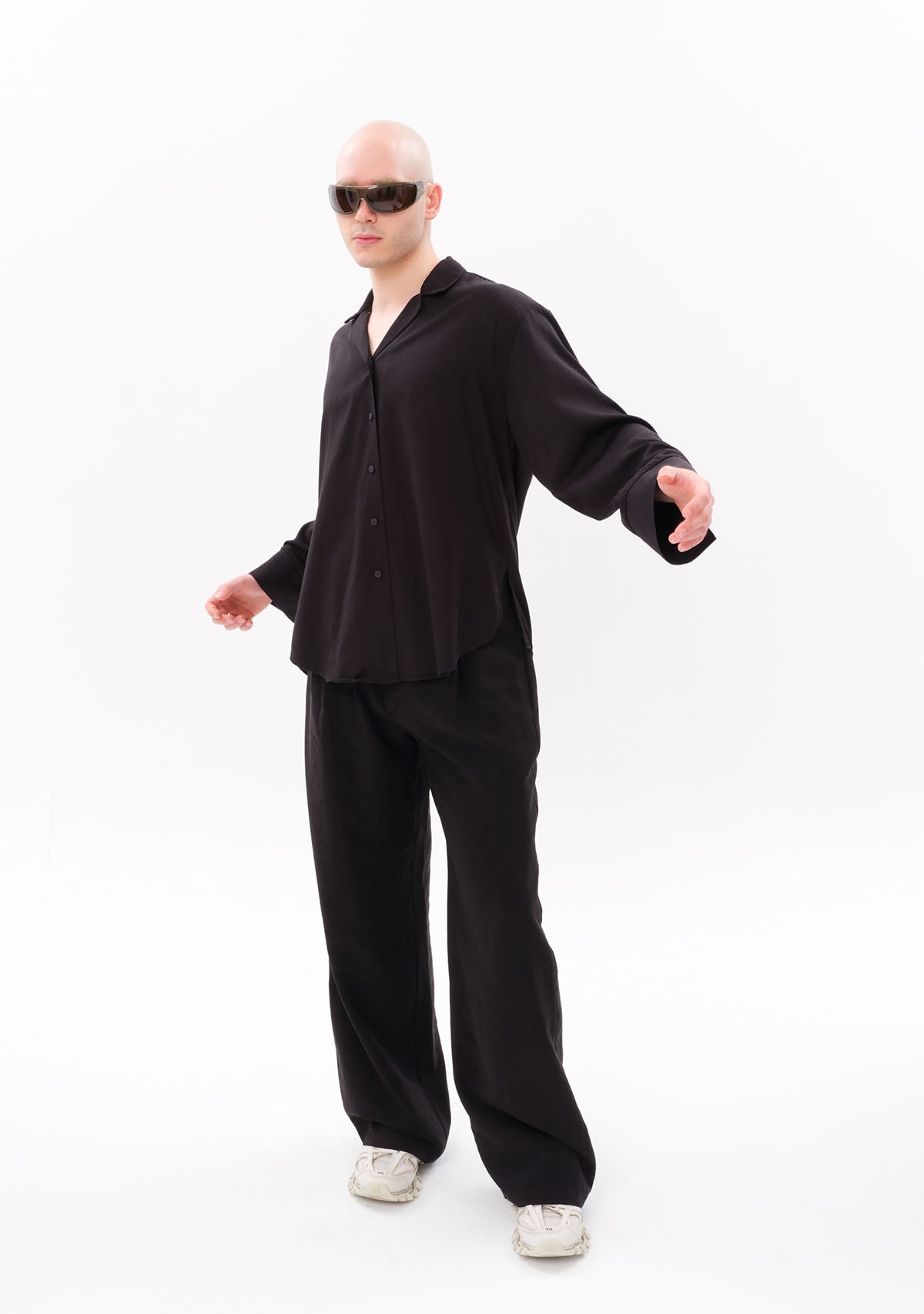Black Tencel™ Oversize Shirt