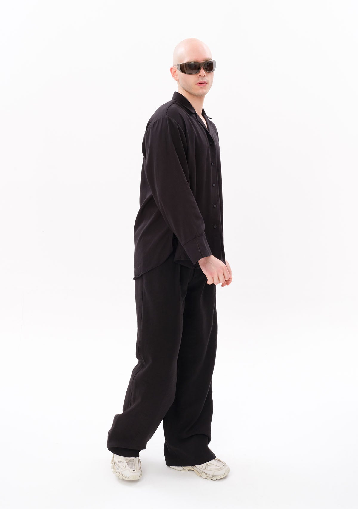 Black Tencel™ Oversize Shirt