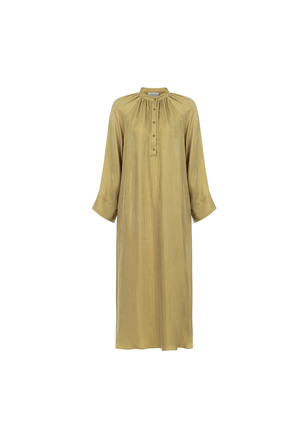 Bej Luxe Tencel™ Reglan Kol Elbise