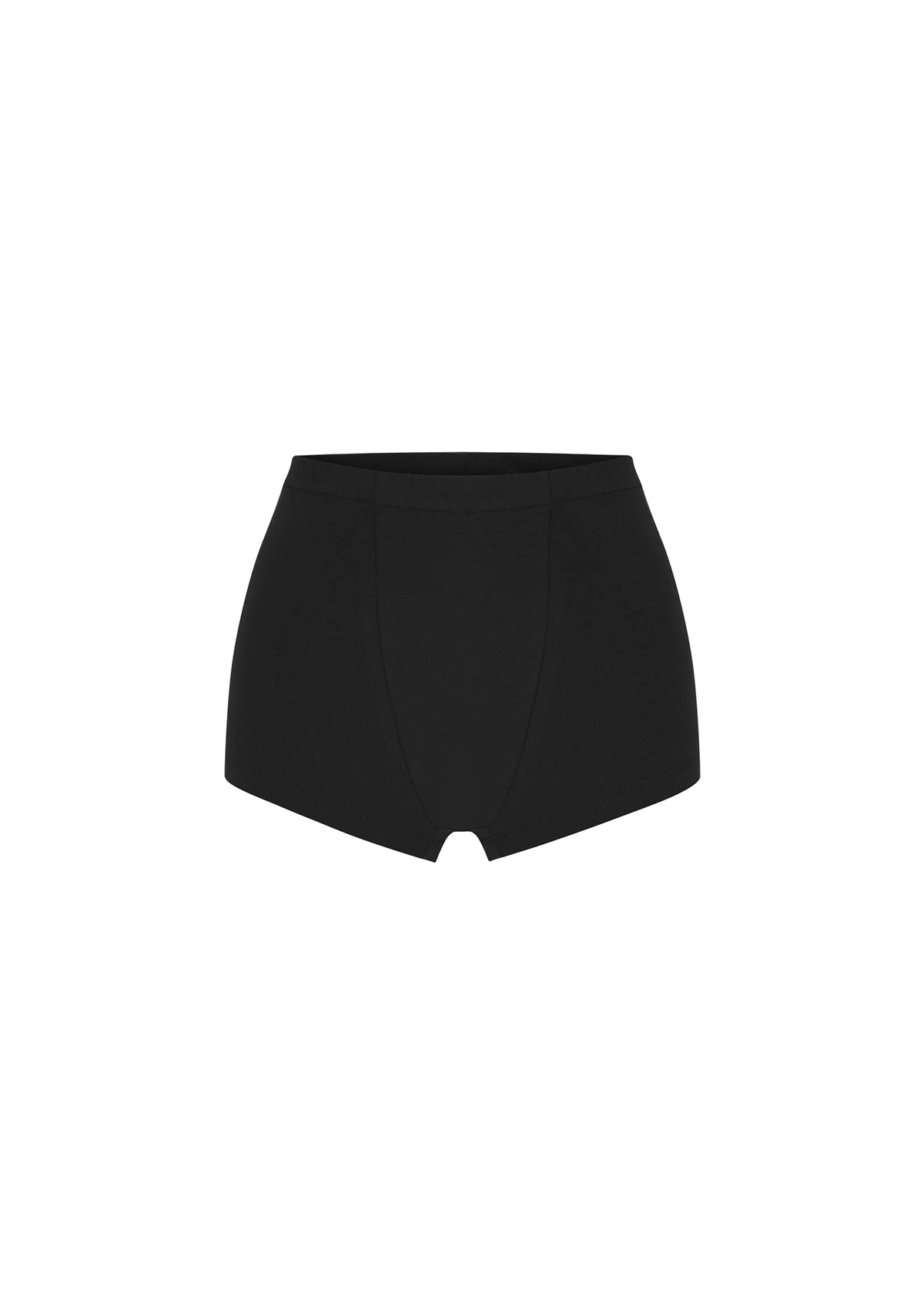 Siyah Yüksek Bel Dar Boxer