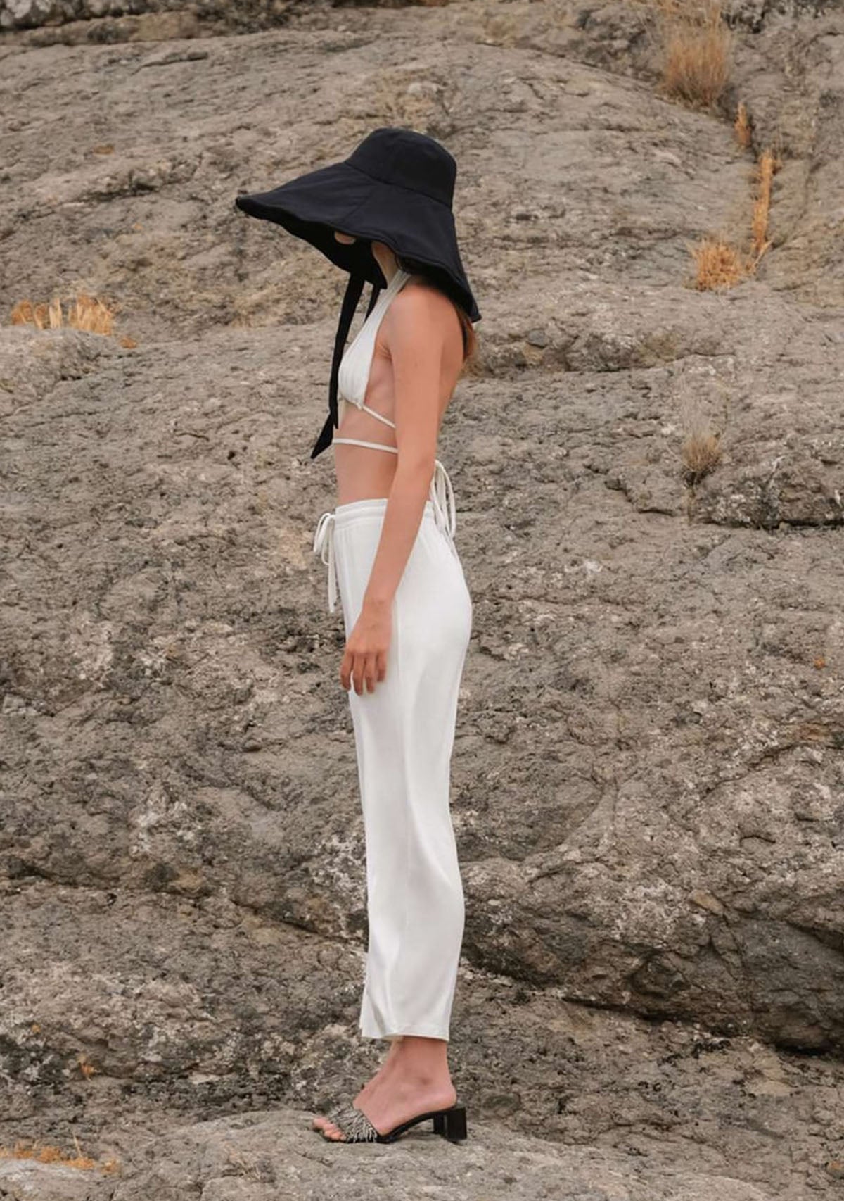 Black Confetti Hat