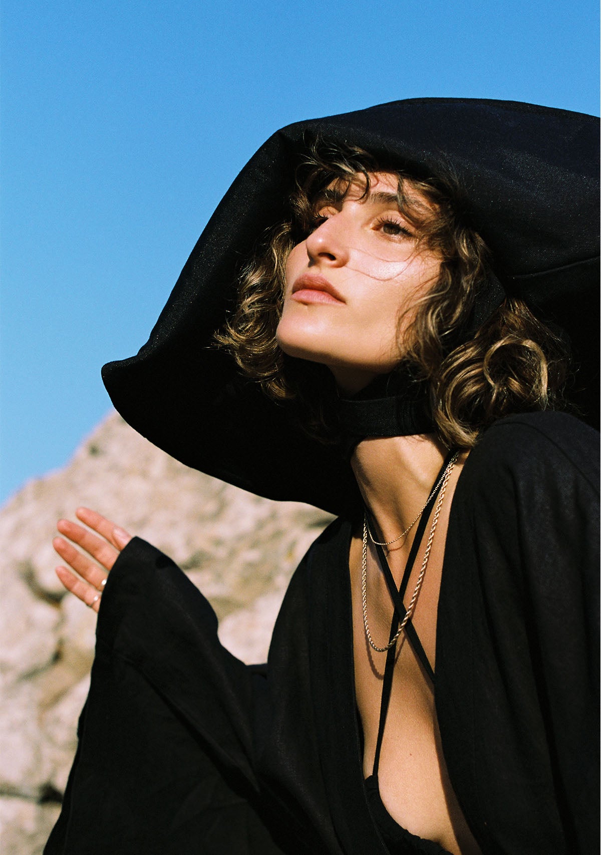 Black Confetti Hat