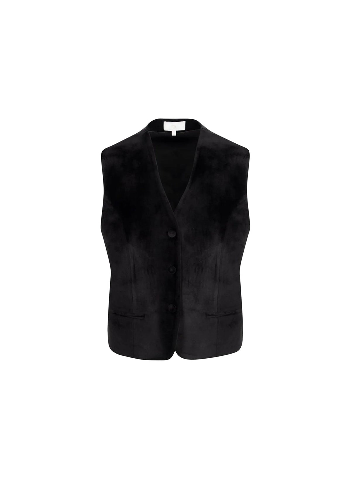 Black Ines Velvet Vest