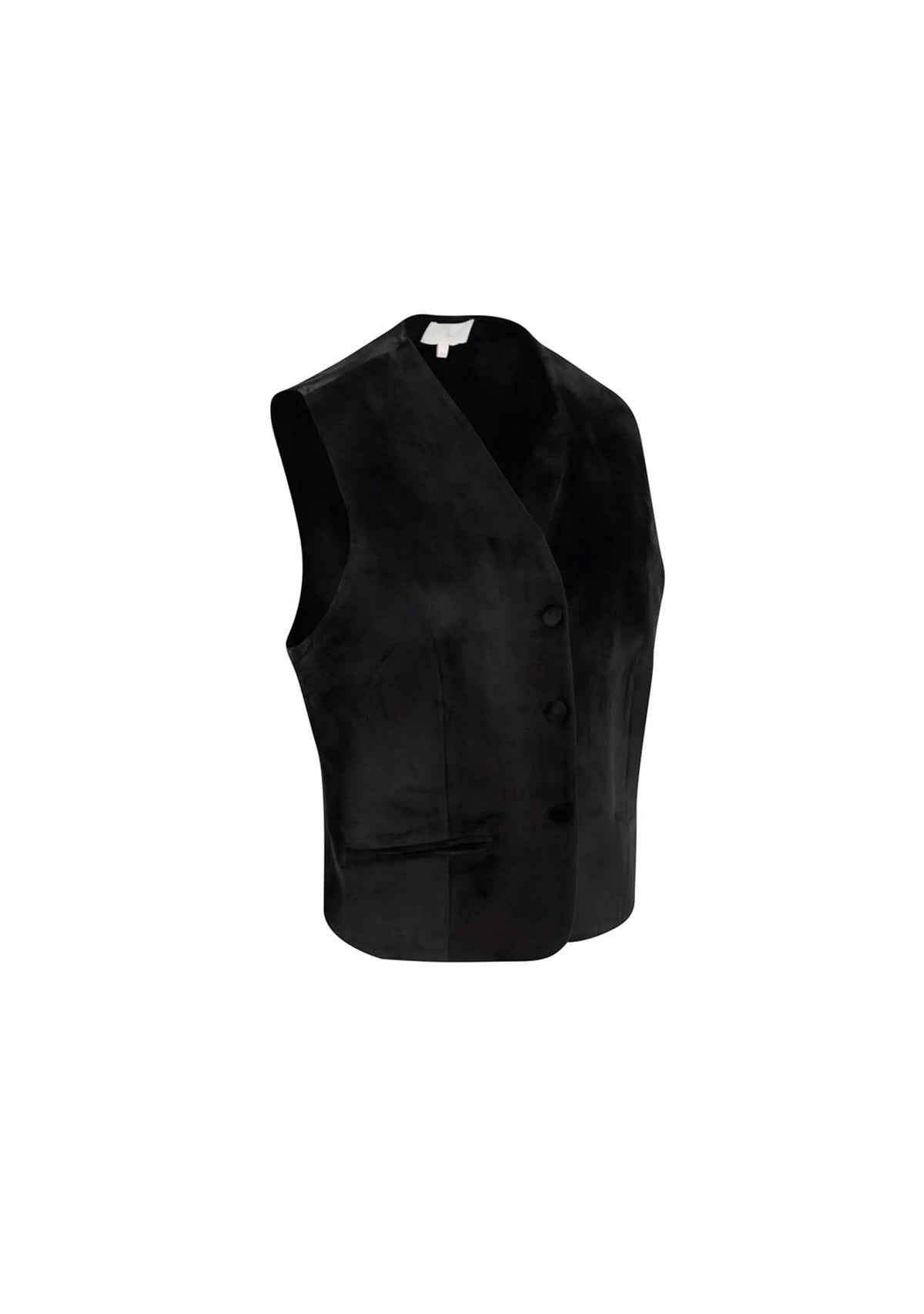 Black Ines Velvet Vest