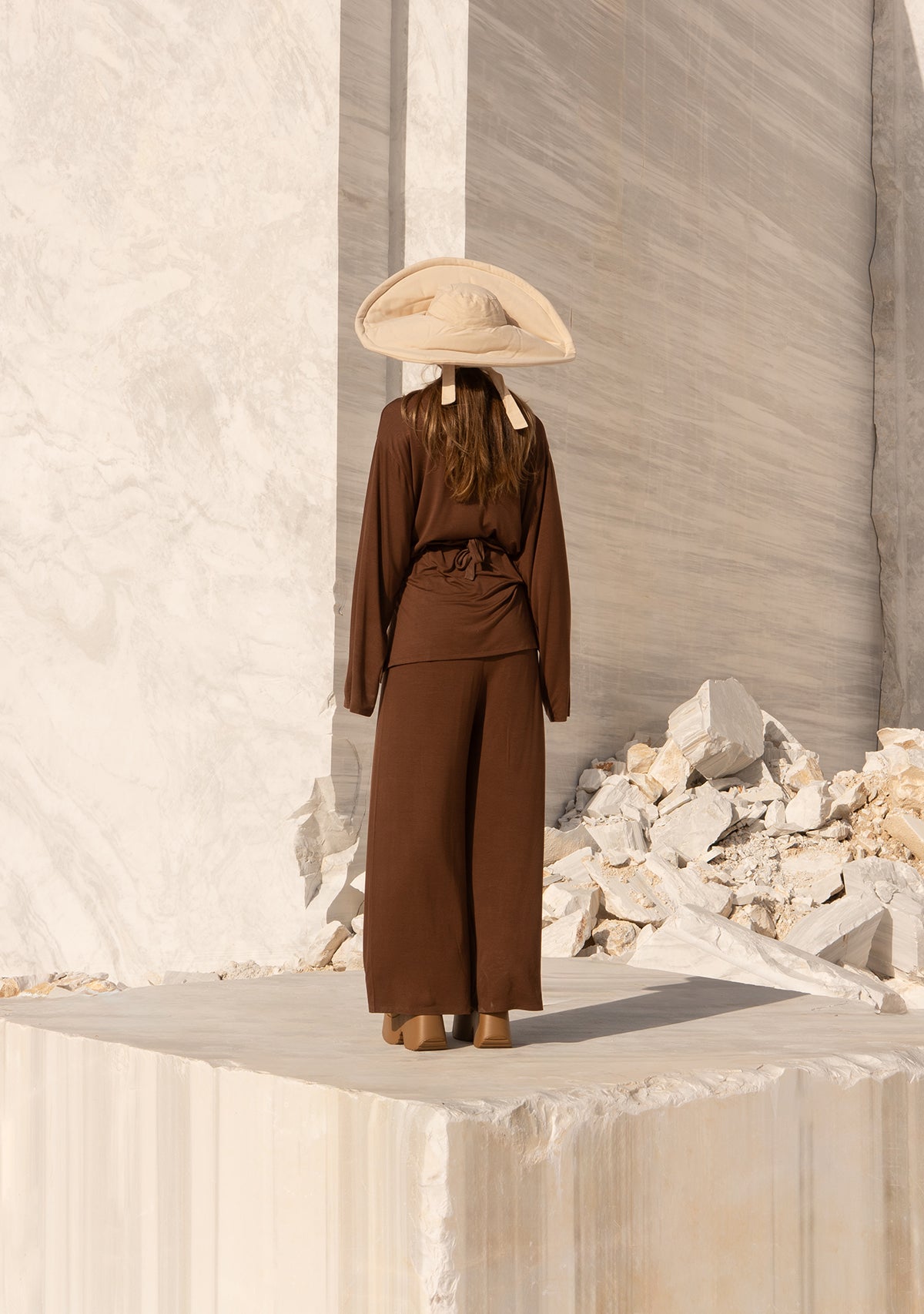 Brown Wrap Shirt