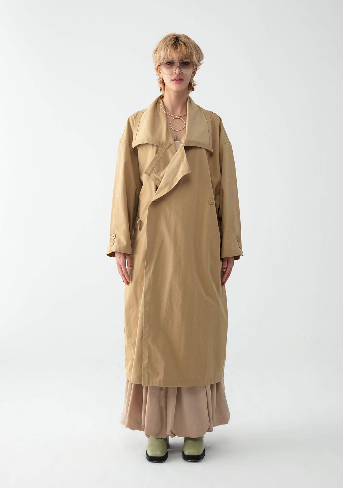 Cream Swan Trenchcoat