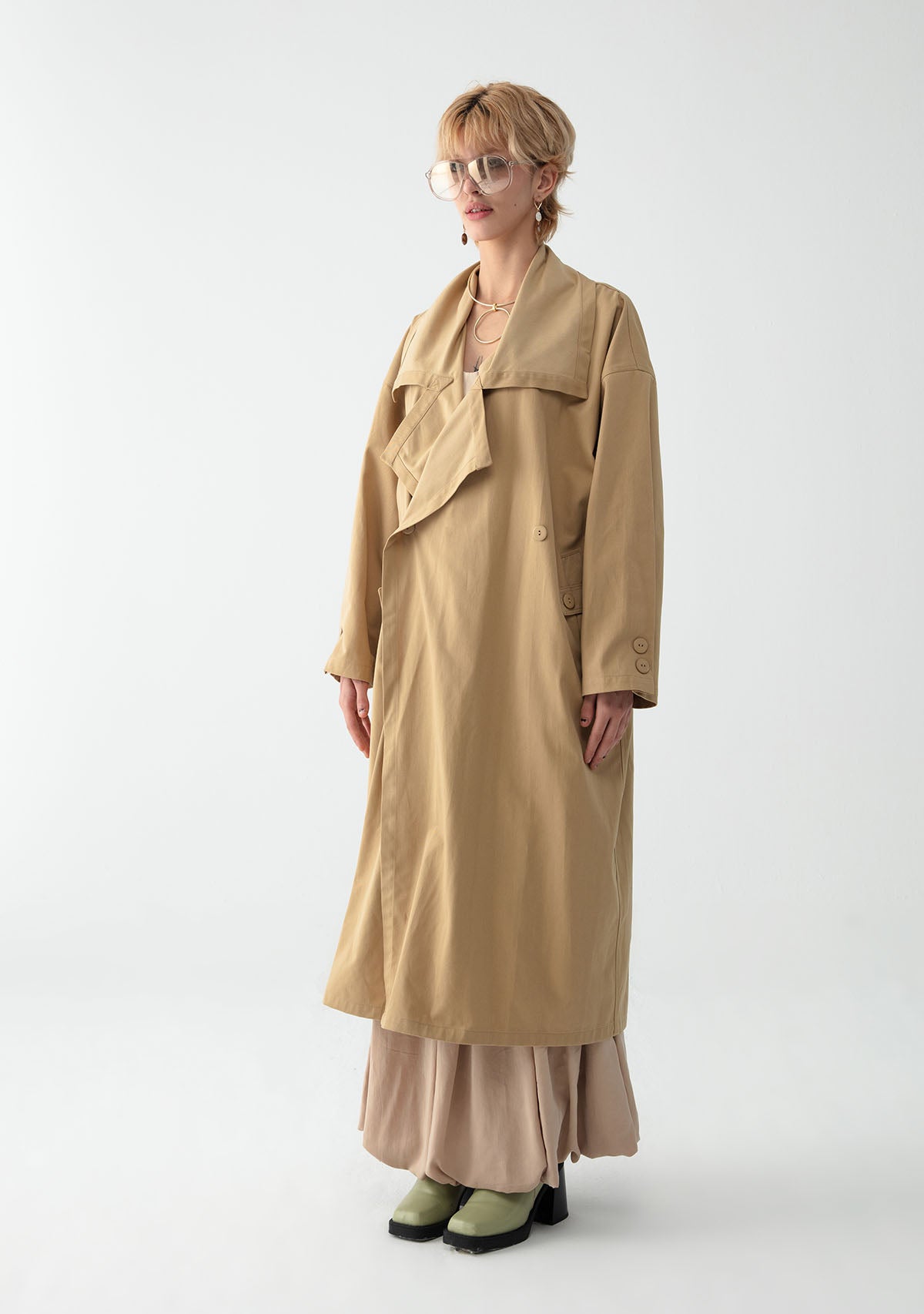 Cream Swan Trenchcoat