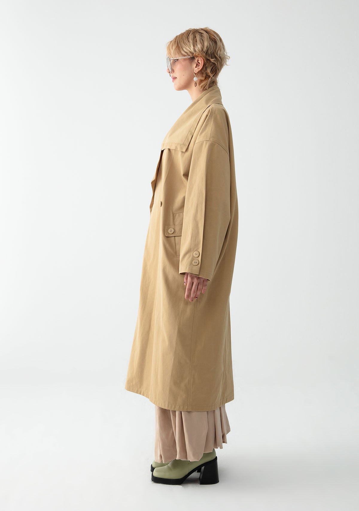 Cream Swan Trenchcoat