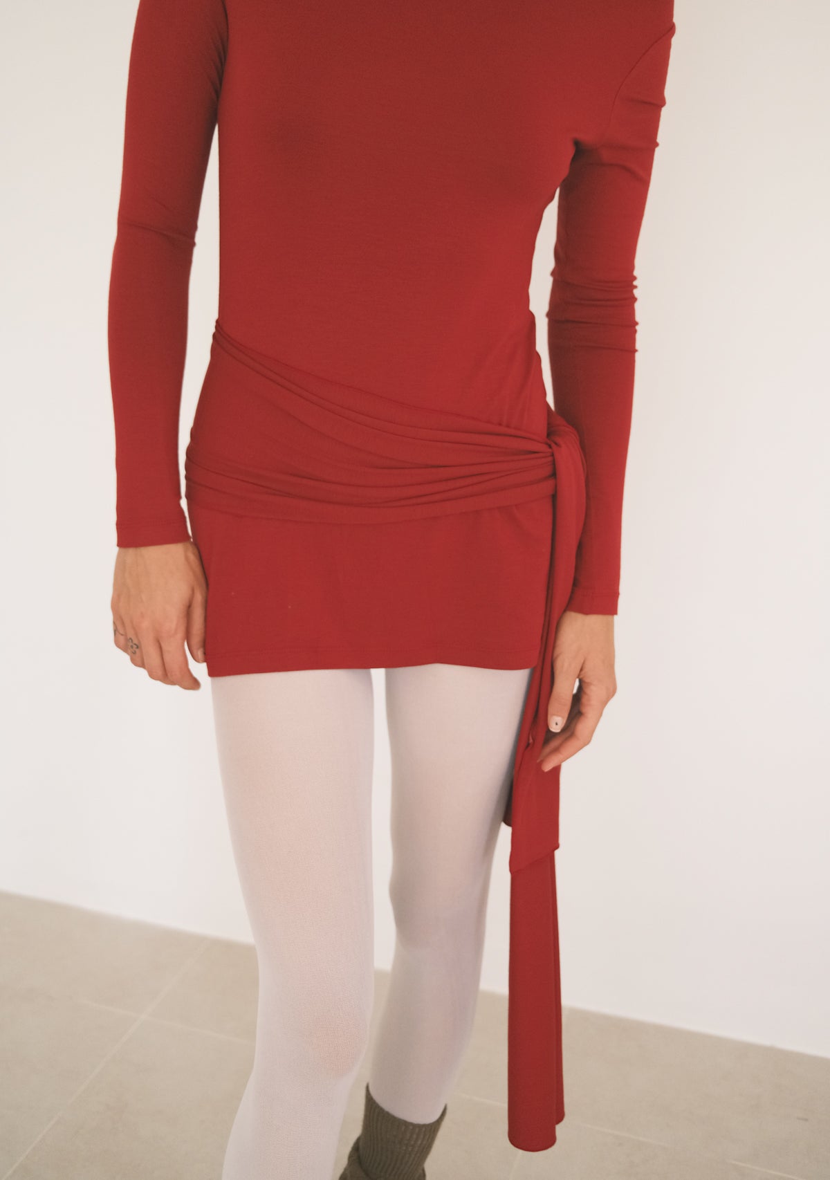 Düşük Omuz Mini Elbise