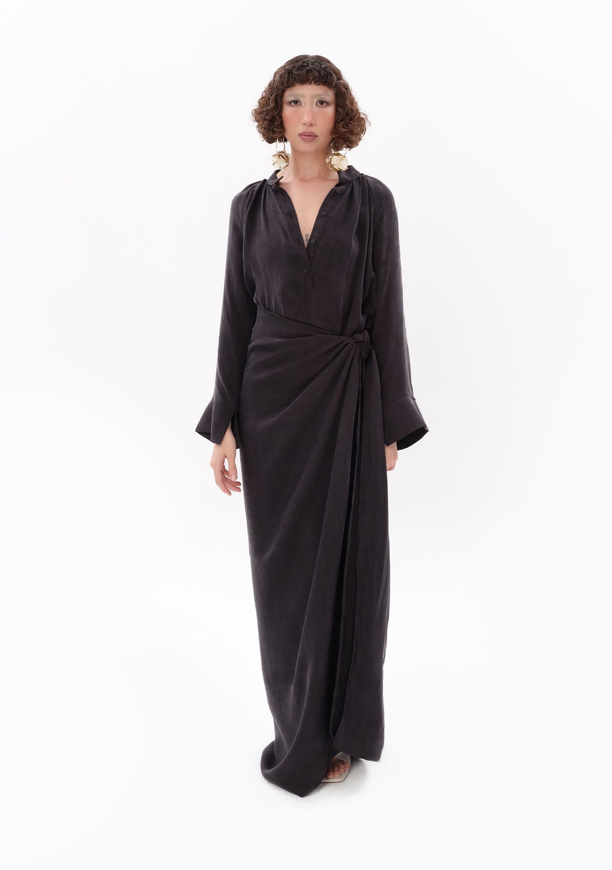 Black Luxe Tencel Pareo