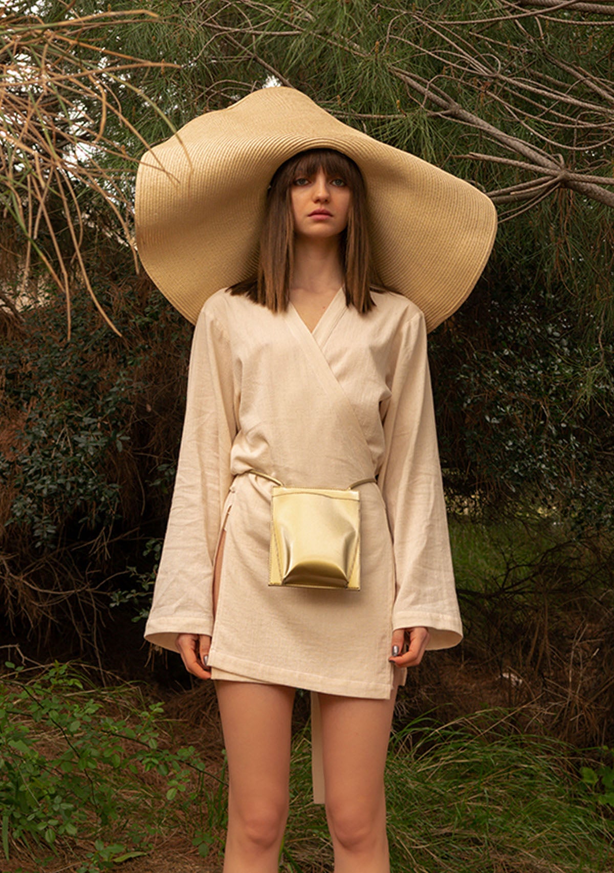 Gold Vegan Leather Bag