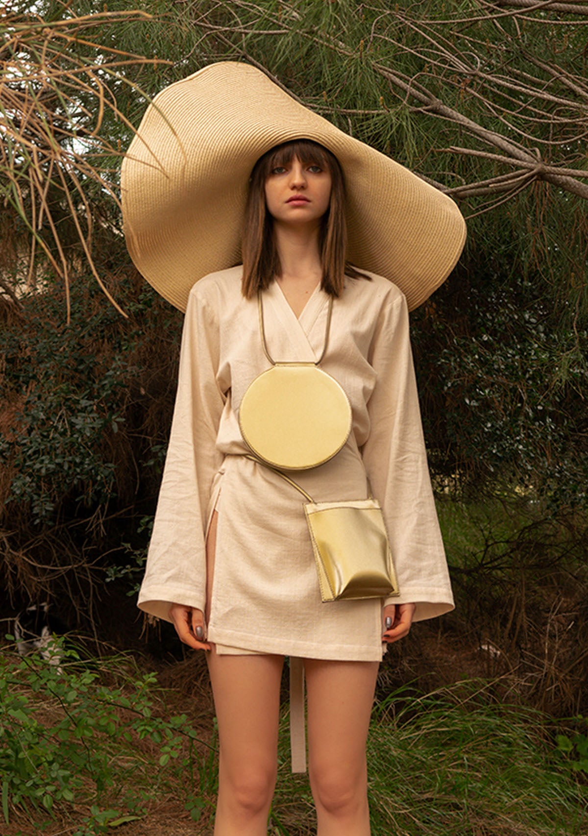 Gold Vegan Leather Bag