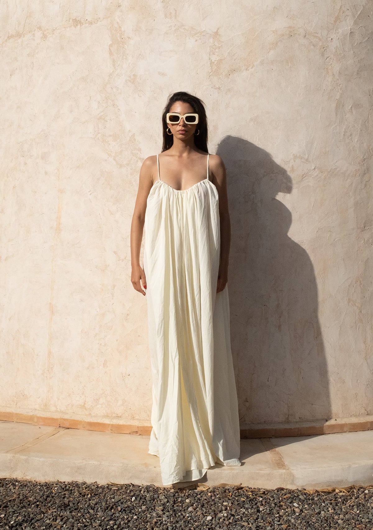 İp Askılı Geniş Kesim Limon Elbise