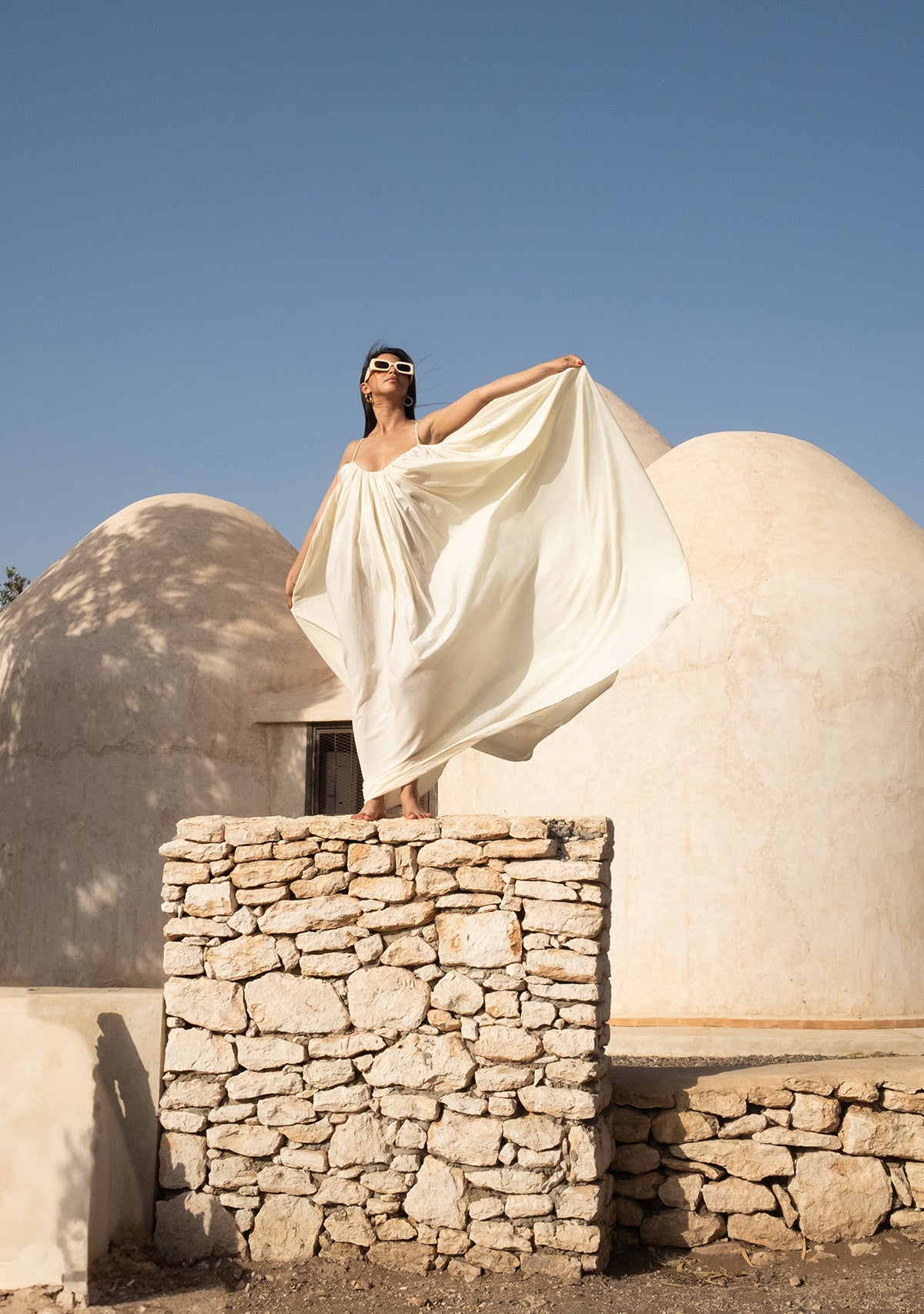 İp Askılı Geniş Kesim Limon Elbise