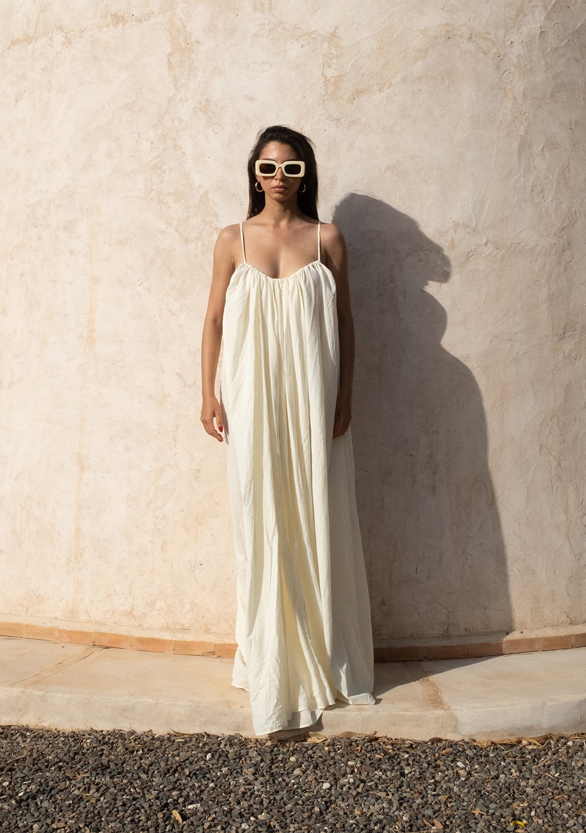 İp Askılı Geniş Kesim Limon Elbise