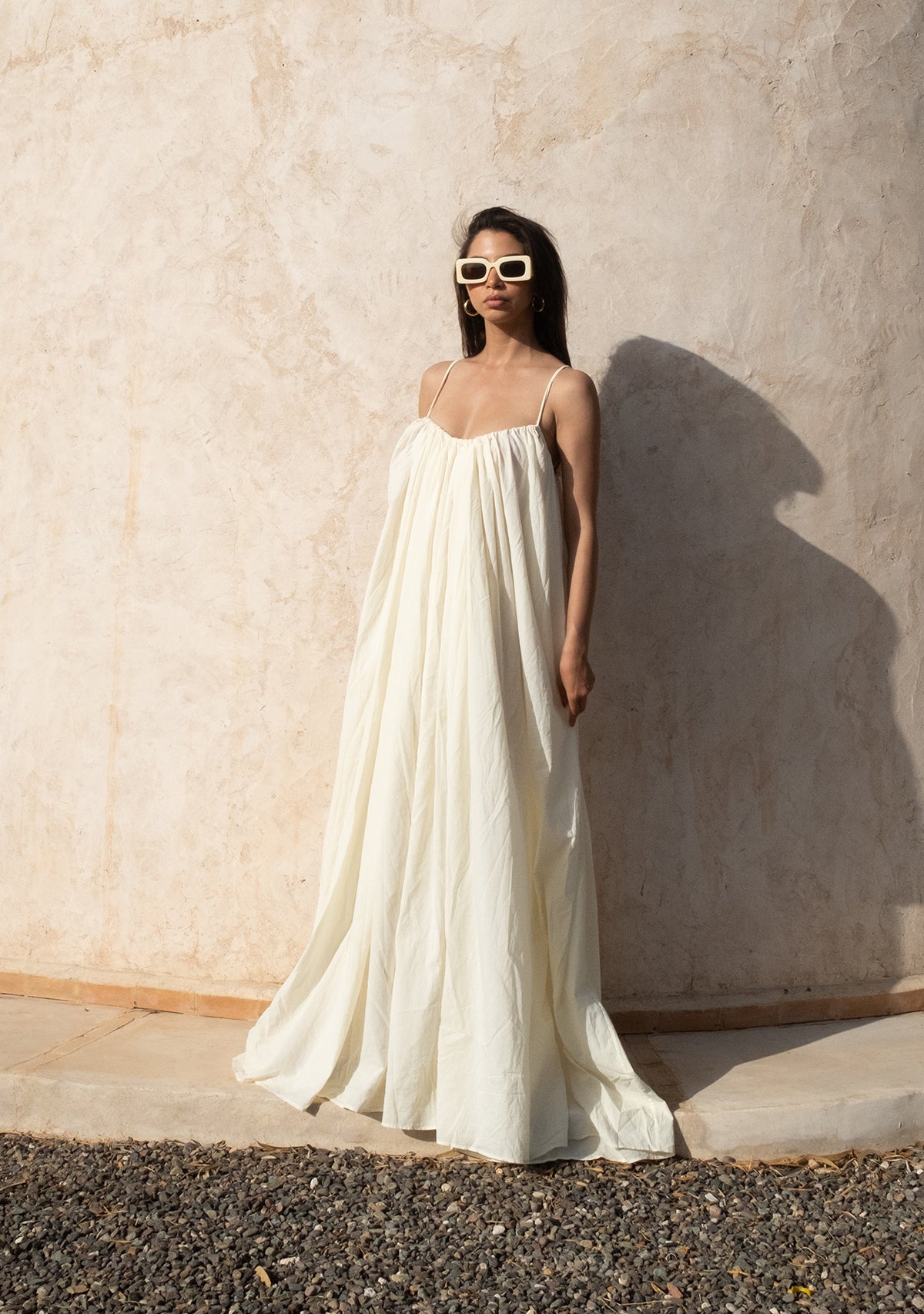 İp Askılı Geniş Kesim Limon Elbise