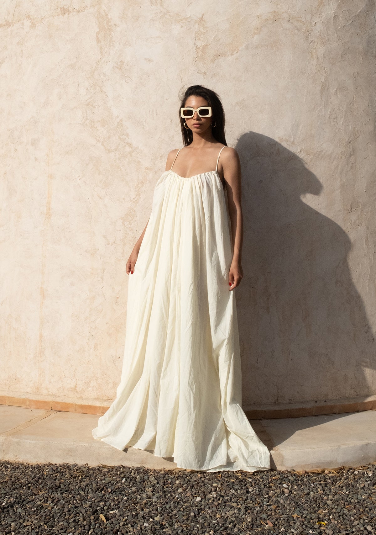 İp Askılı Geniş Kesim Limon Elbise