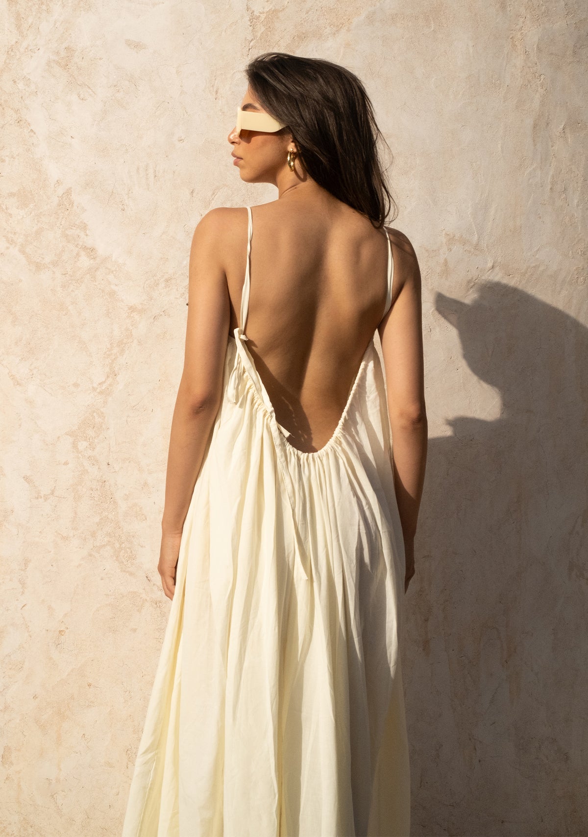 İp Askılı Geniş Kesim Limon Elbise