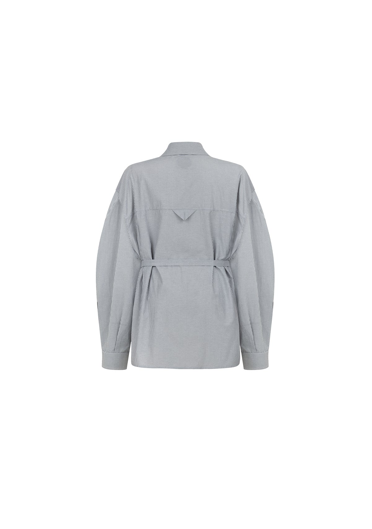 Linear Flow Wrap Shirt