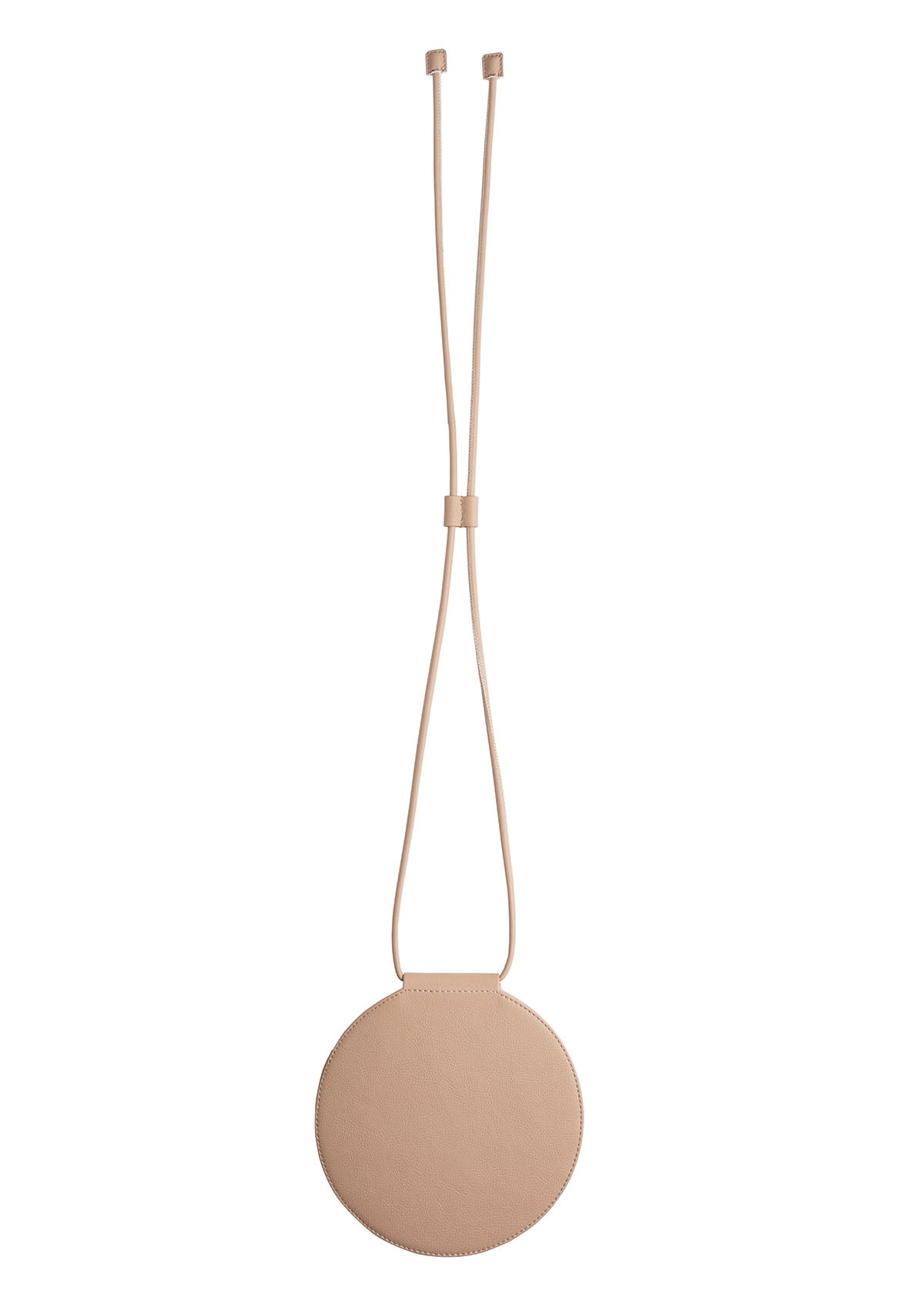 Mocha Vegan Leather Round Bag