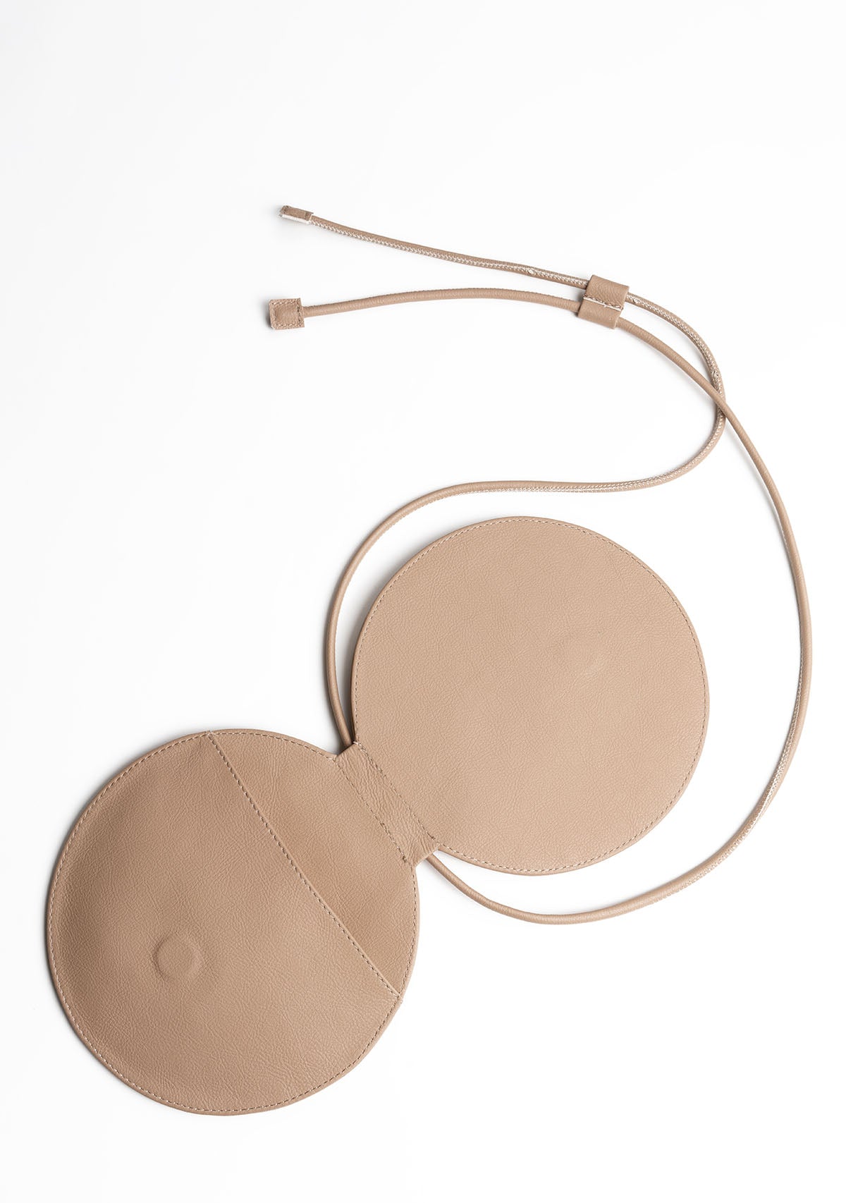 Mocha Vegan Leather Round Bag