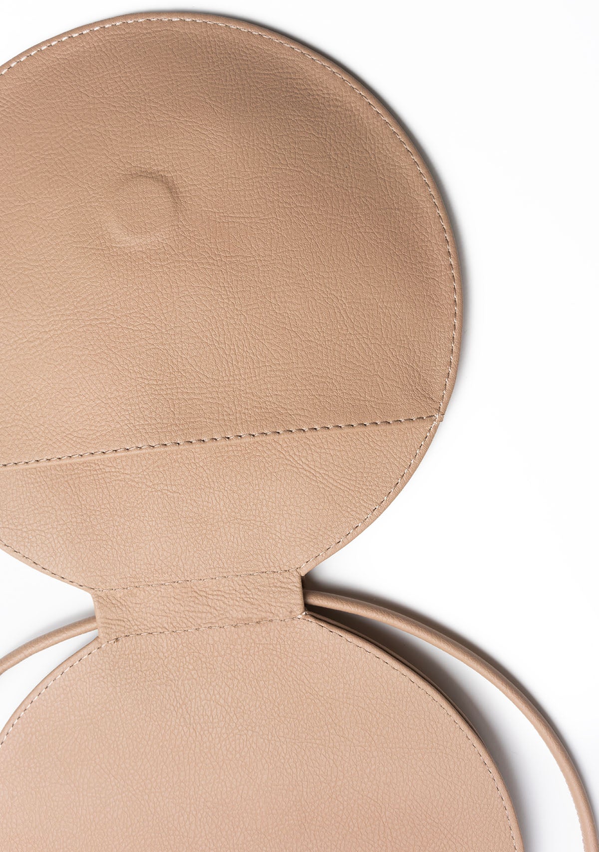 Mocha Vegan Leather Round Bag