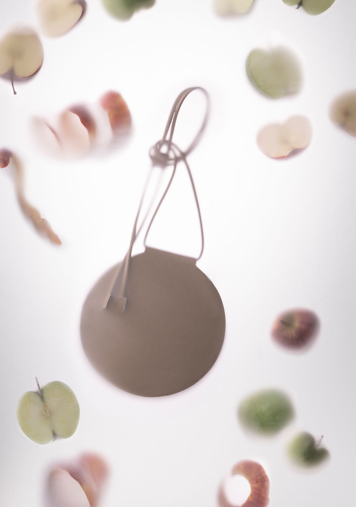 Mocha Vegan Leather Round Bag