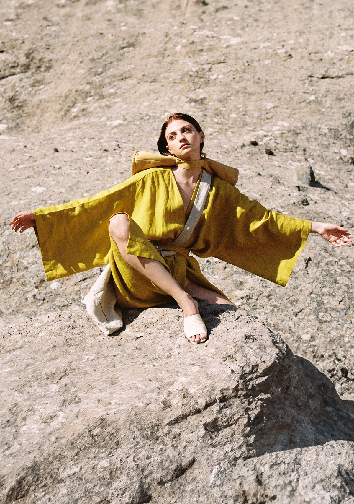 Hardal Keten Kimono